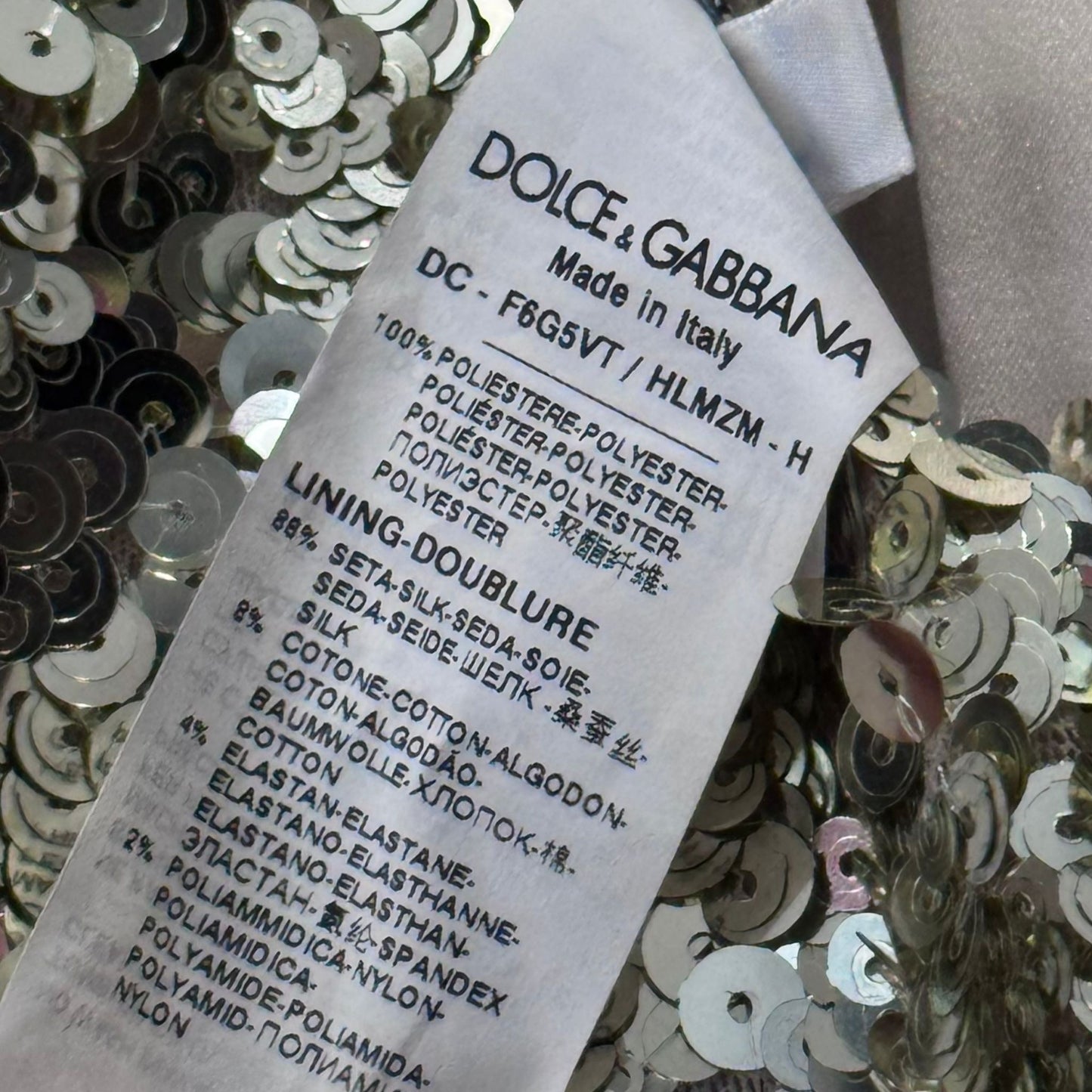 DOLCE & GABBANA - LONG DRESS SEQUIN MERMAID SIZE 42 IT