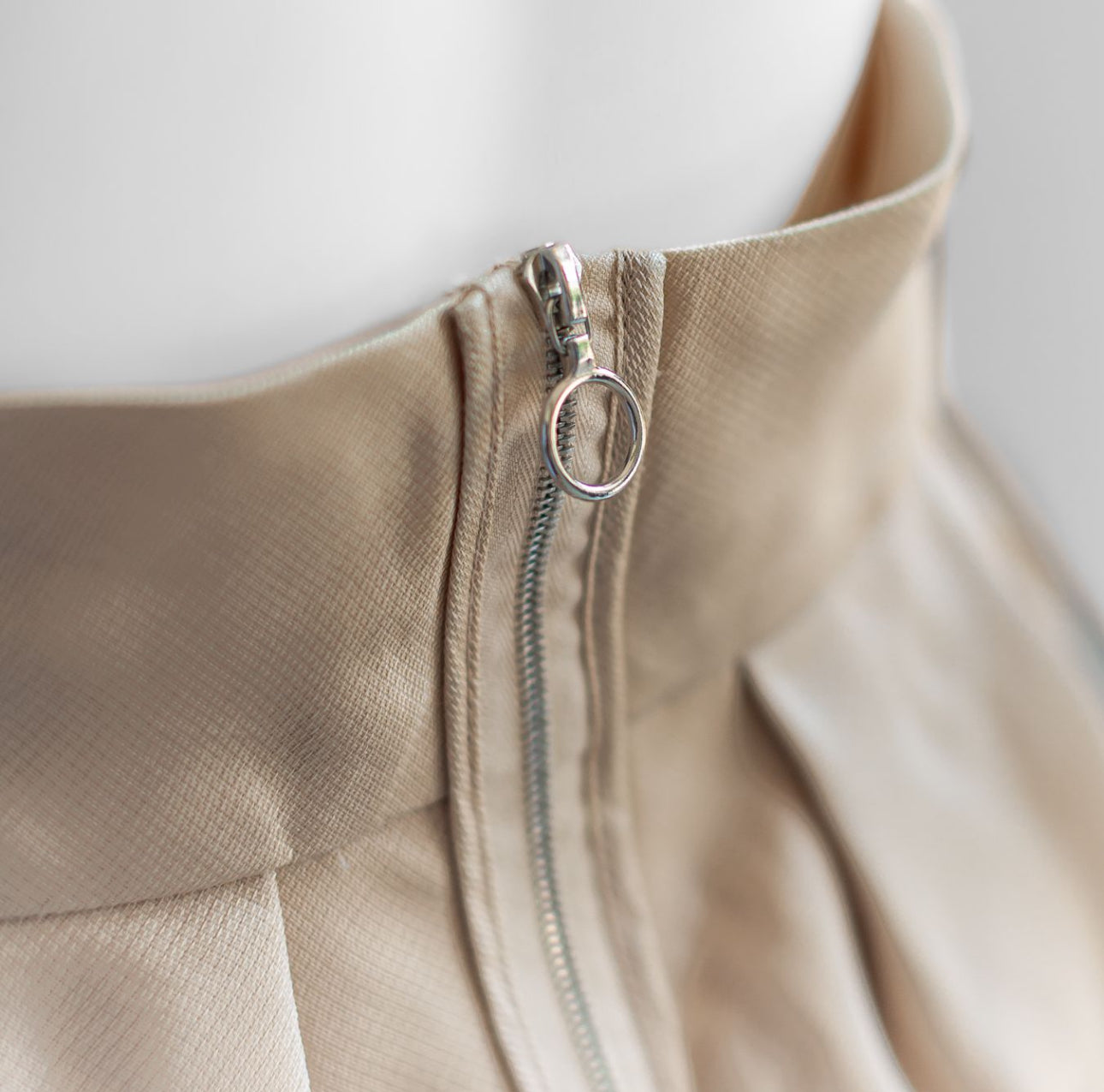 CHLOÉ - SKIRT BEIGE TIERED SILK SIZE 36 FR