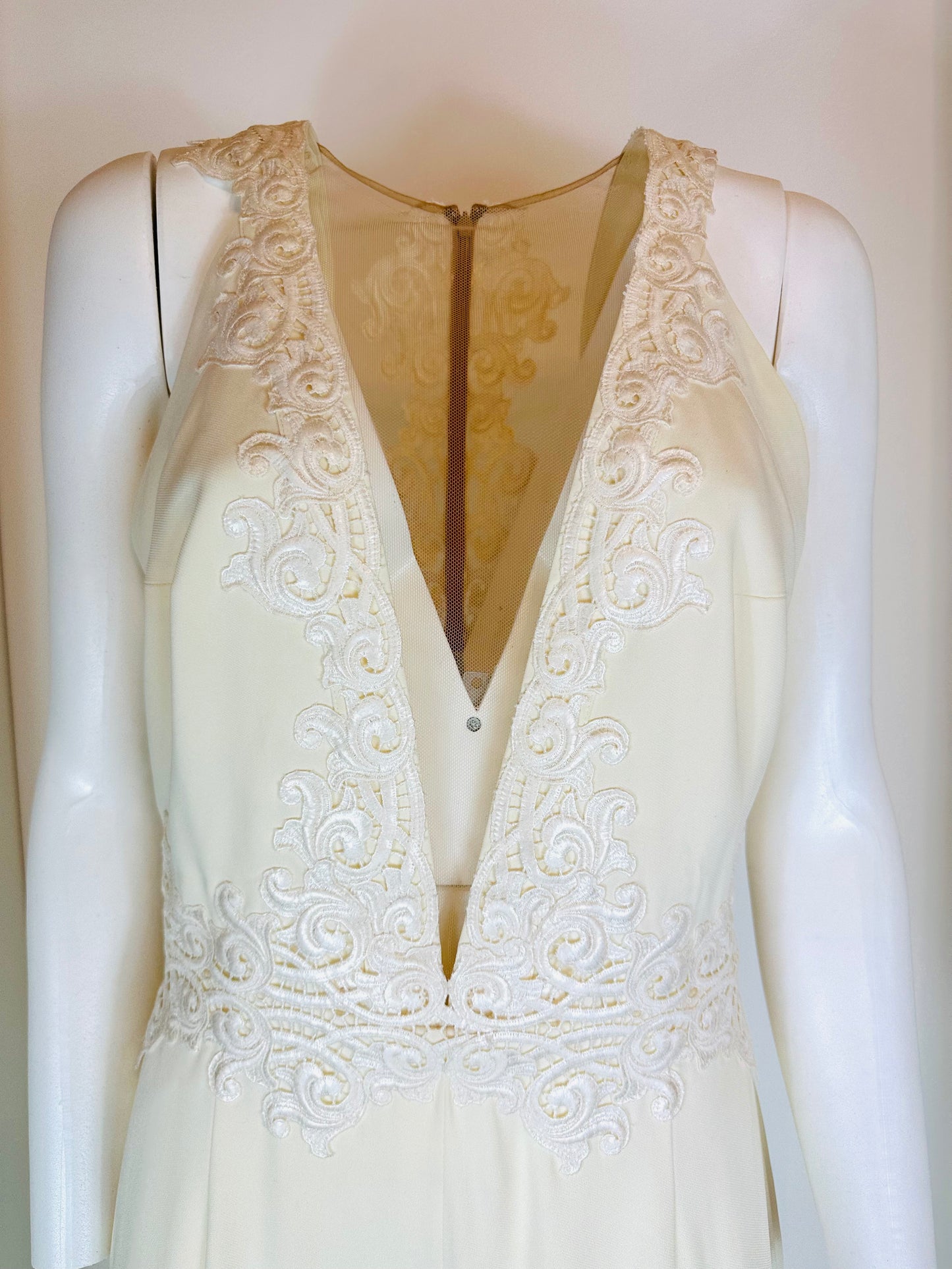 ZUHAIR MURAD - Embroidered Jumpsuit white size 38 FR