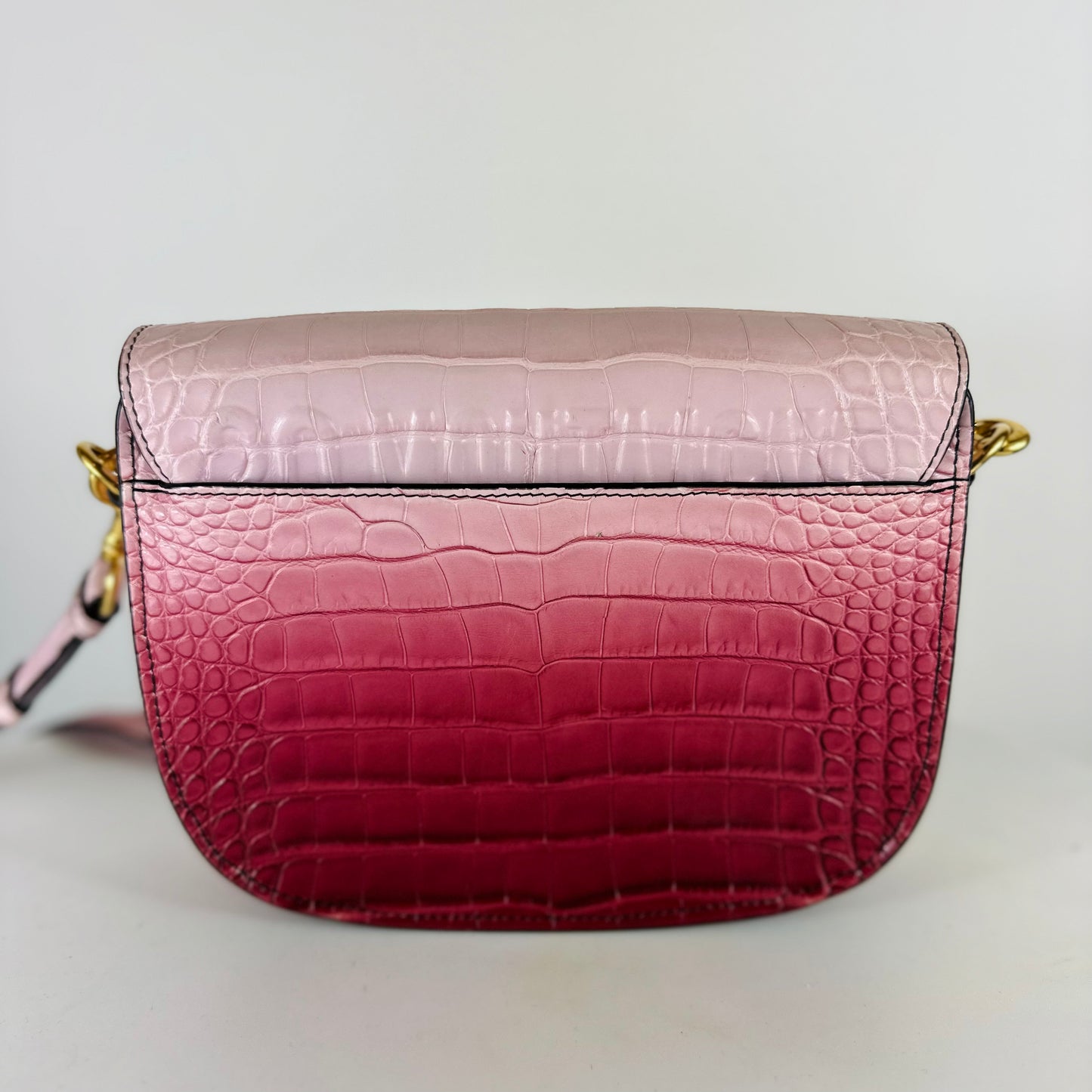 DIOR - Bobby bag crocodile pink shades medium size