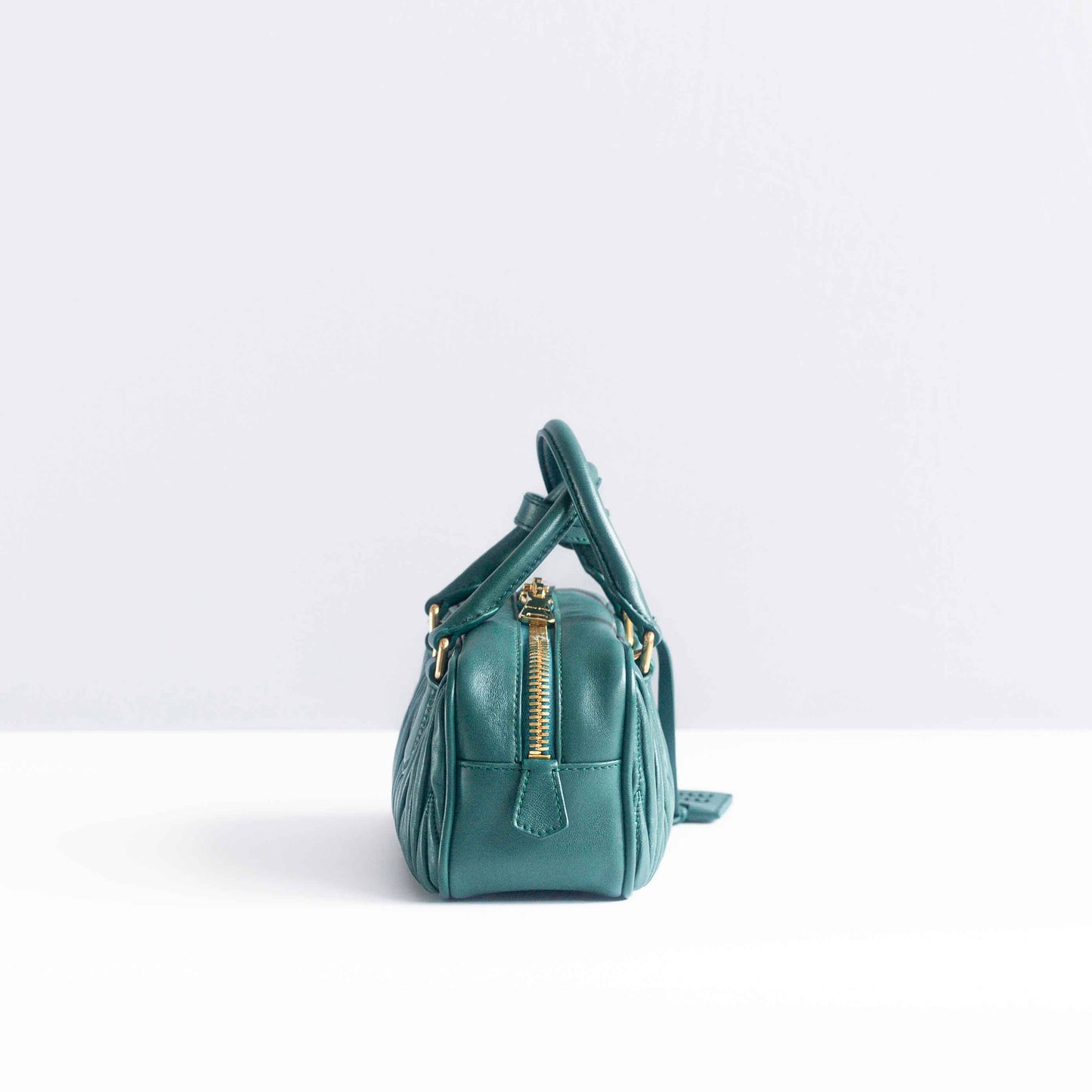 MIUMIU - BAG ARCADIE MATELASSÉ BLUE LAGOON LEATHER
