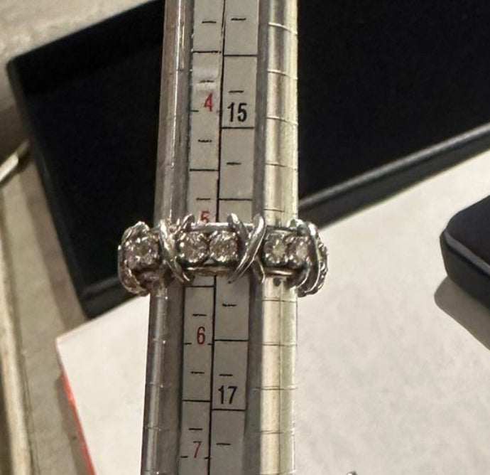 TIFFANY & CO - RING SIXTEEN STONES IN PLATINUM & DIAMONDS SIZE 50
