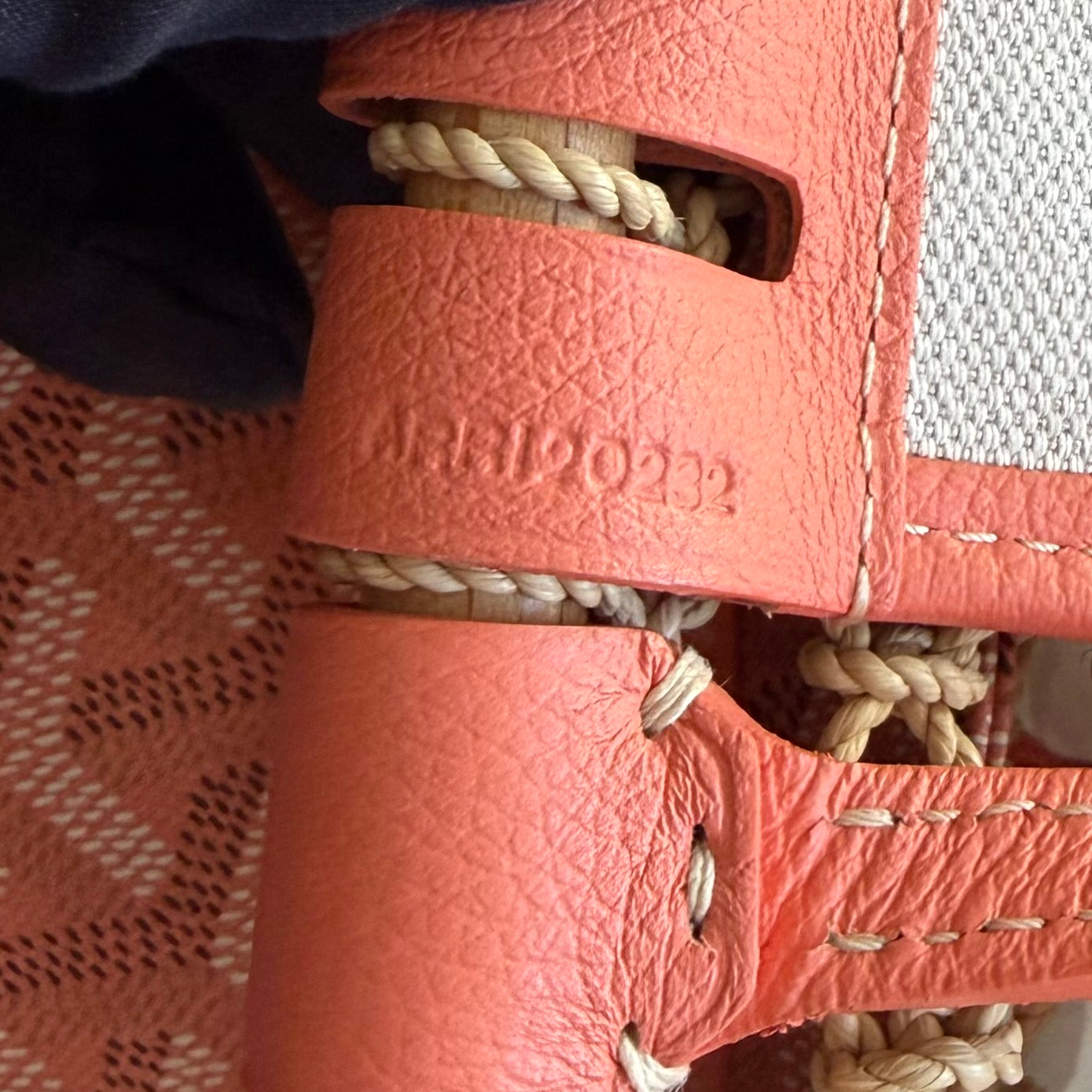 GOYARD - *LIMITED EDITION NEVER USED* TOTE BAG ALIGRE NET CORAL LEATHER