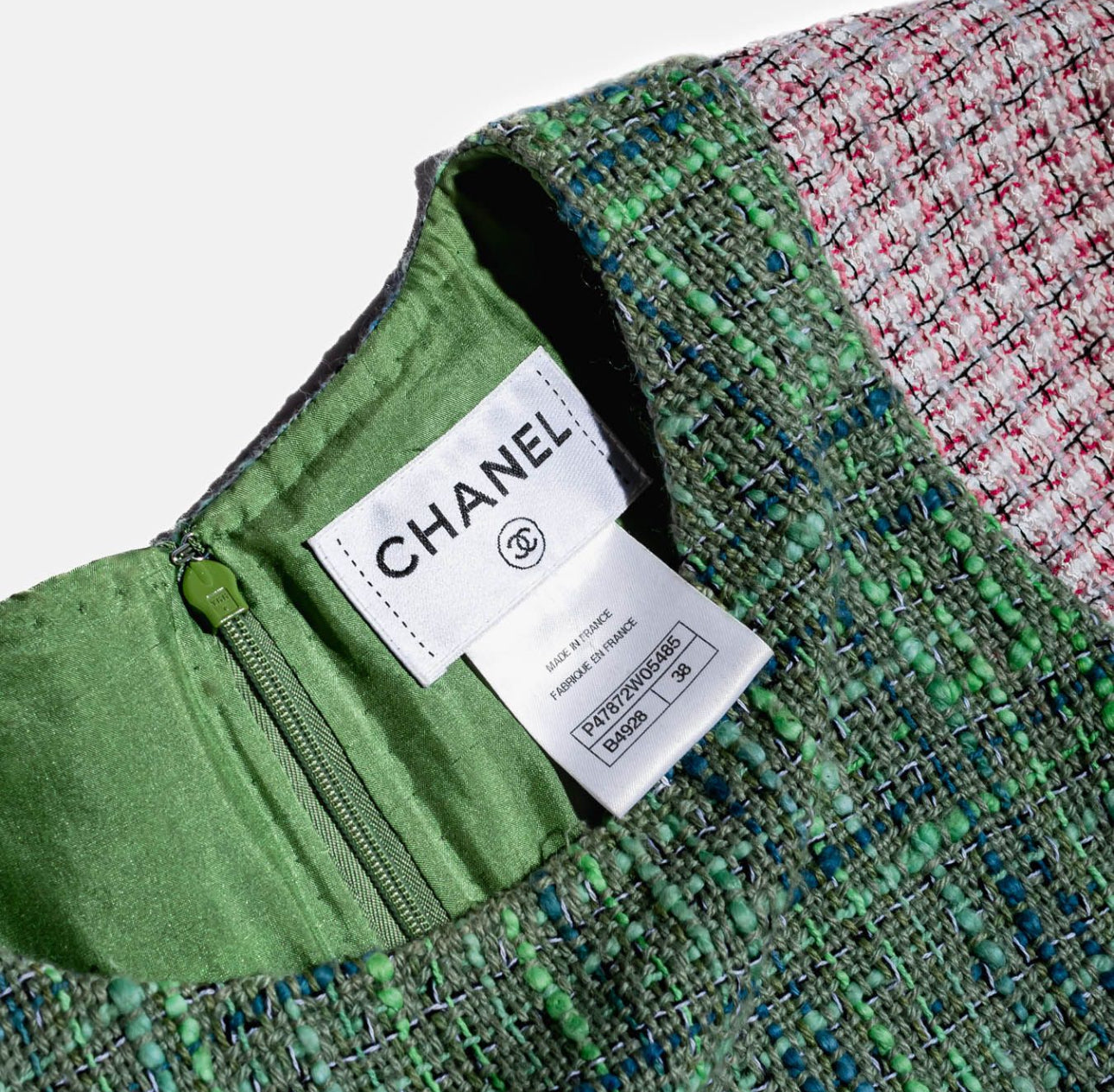 CHANEL - DRESS MIDI MULTICOLOR SIZE 38 FR