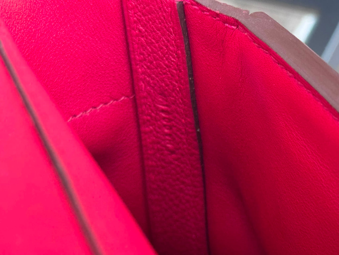 HERMÈS - BAG 24/24 ROUGE VIF & ROUGE PIMENT TAURILLON LEATHER SIZE 29