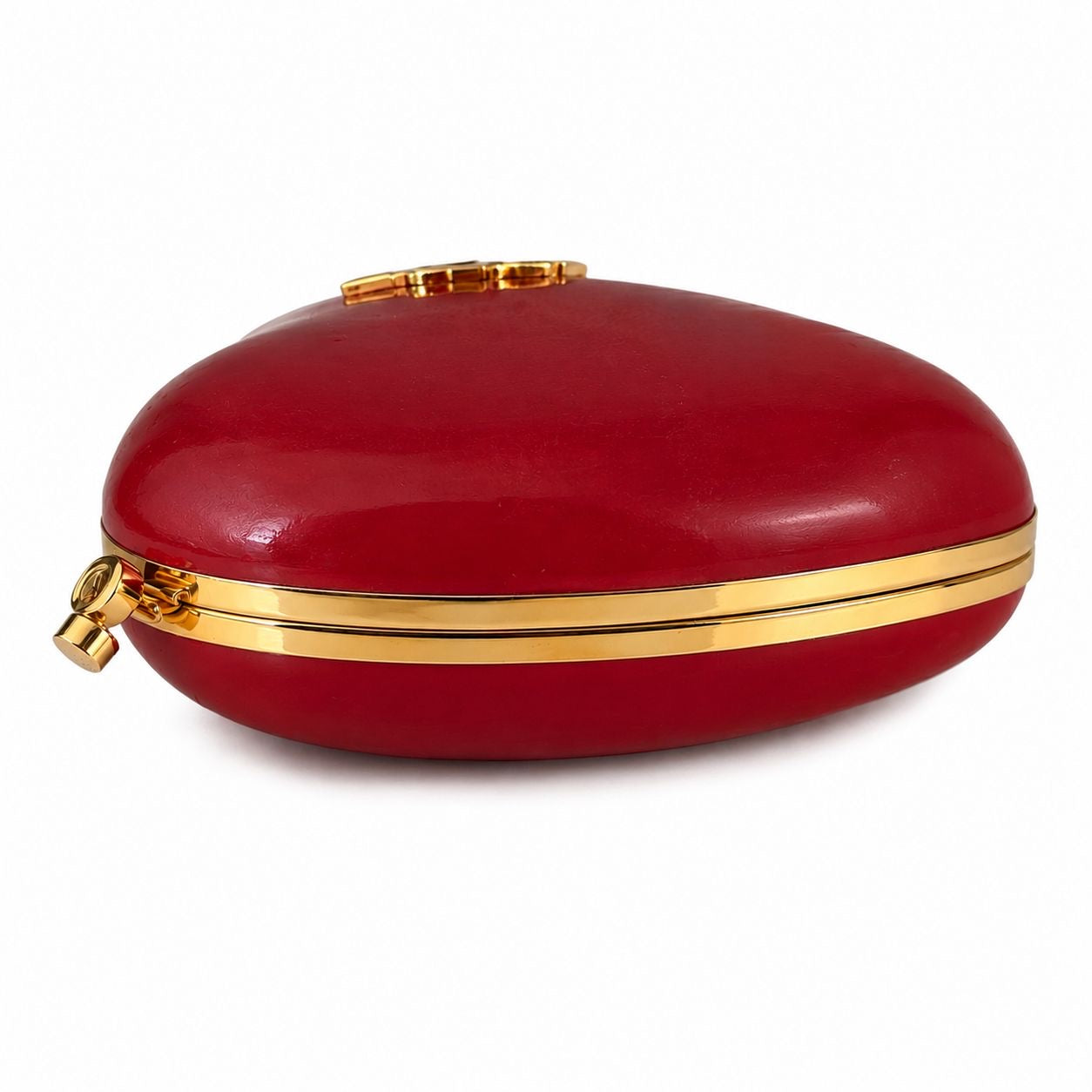 SAINT LAURENT - BAG RED LOVE BOX PATENT RED WITH GOLD HARDWARE
