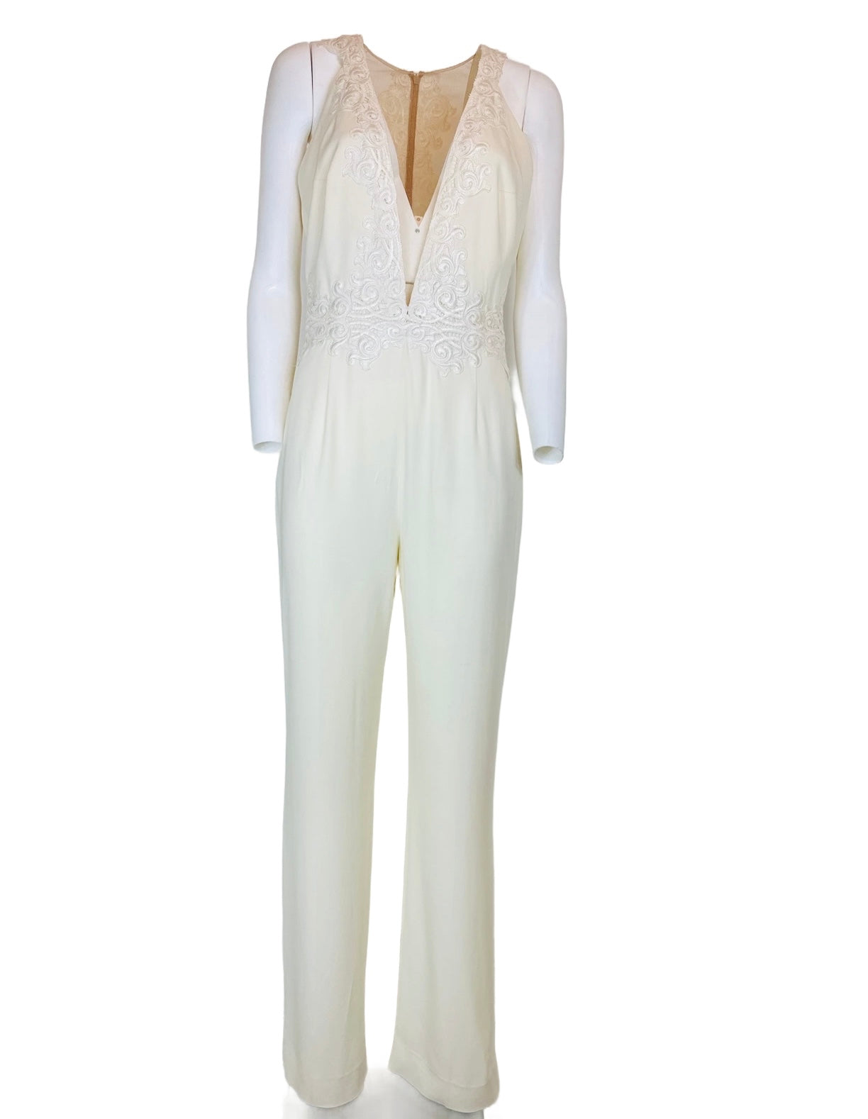 ZUHAIR MURAD - Embroidered Jumpsuit white size 38 FR