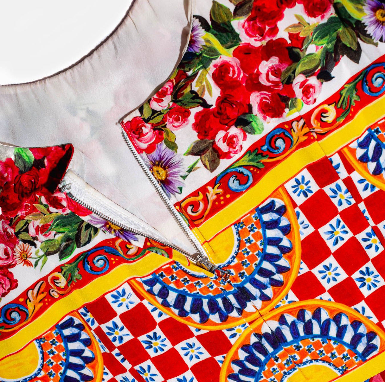 DOLCE & GABBANA - DRESS MINI MAMBO PRINT MULTICOLOR SIZE 40 IT