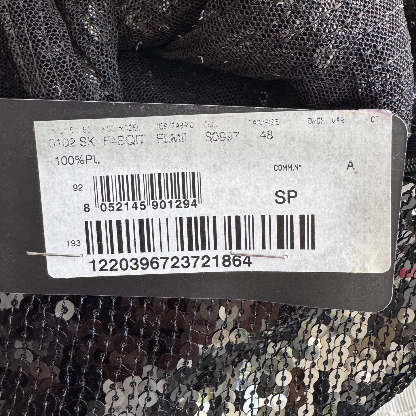 DOLCE & GABBANA - *NEW* SKIRT BLACK SEQUIN SIZE 48 IT