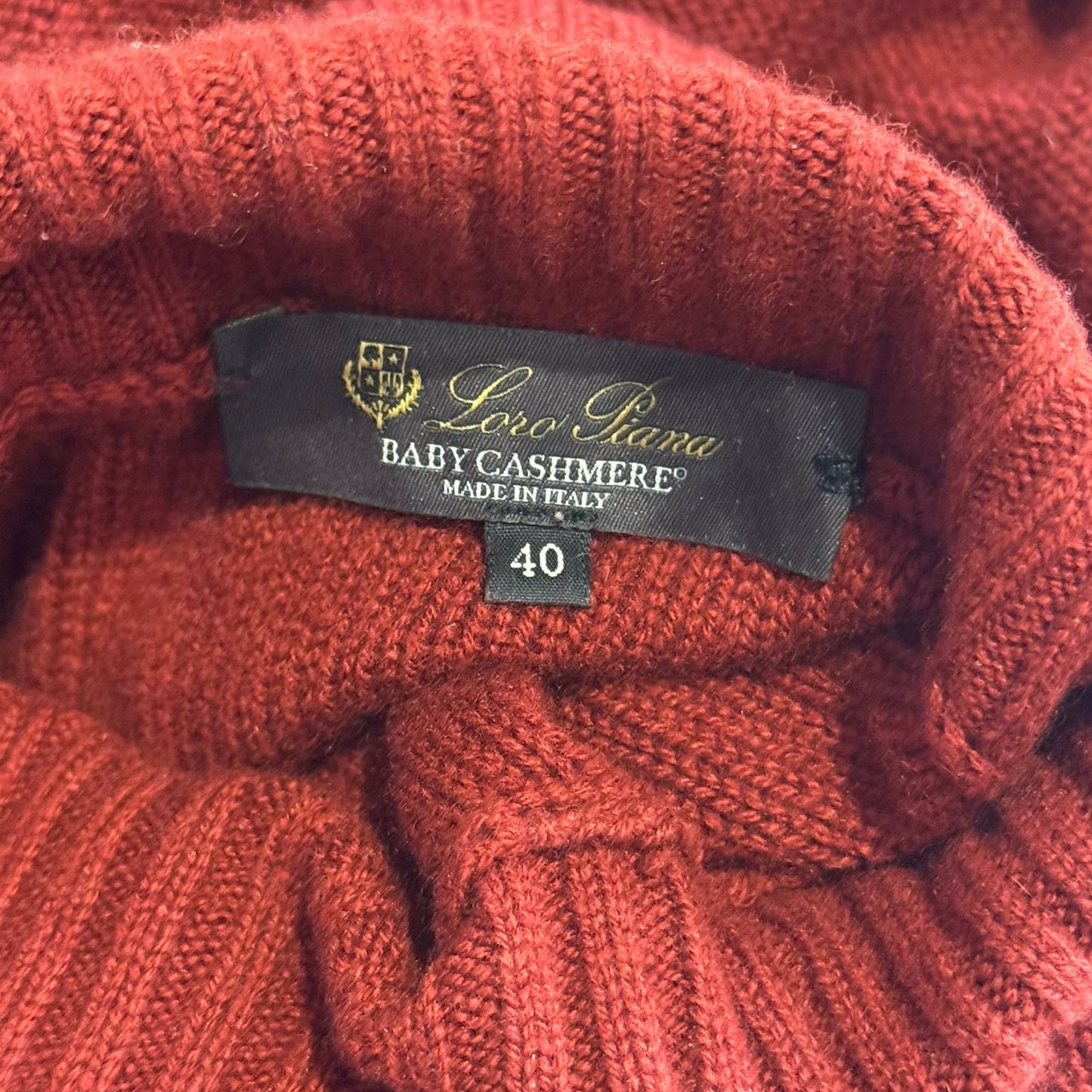 LORO PIANA - SWEATER BORDEAUX BABY CASHMERE SIZE 40 IT