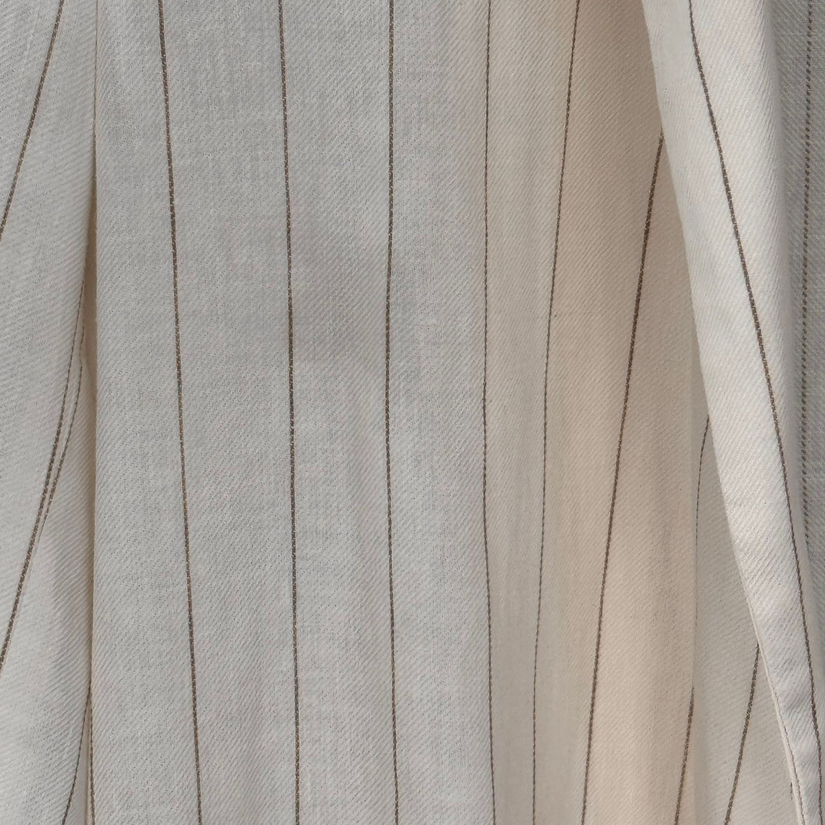 LORO PIANA - BLAZER LINEN STRIPED MILKY AND LIGHT BROWN WITH BELT SIZE 38 IT