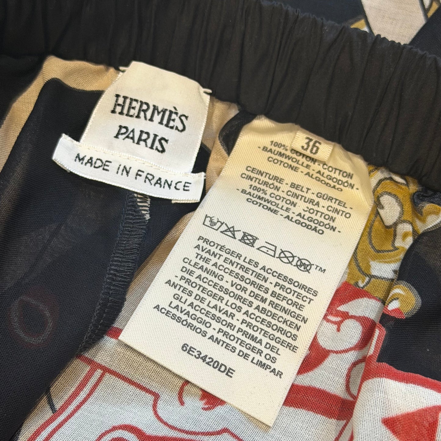 HERMÈS - *COLLECTION 2026* SHIRT & TROUSERS SET PRINTED “FERRONNERIE REMIX” SIZE 36/38FR