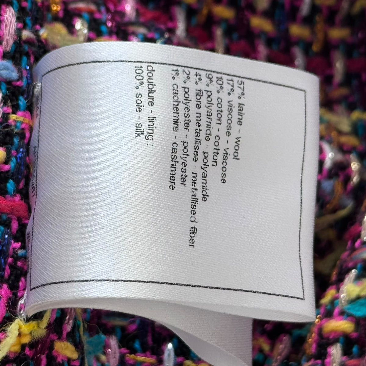 CHANEL - LONG COAT TWEED MULTICOLOR SIZE 46 FR COLLECTION 2023