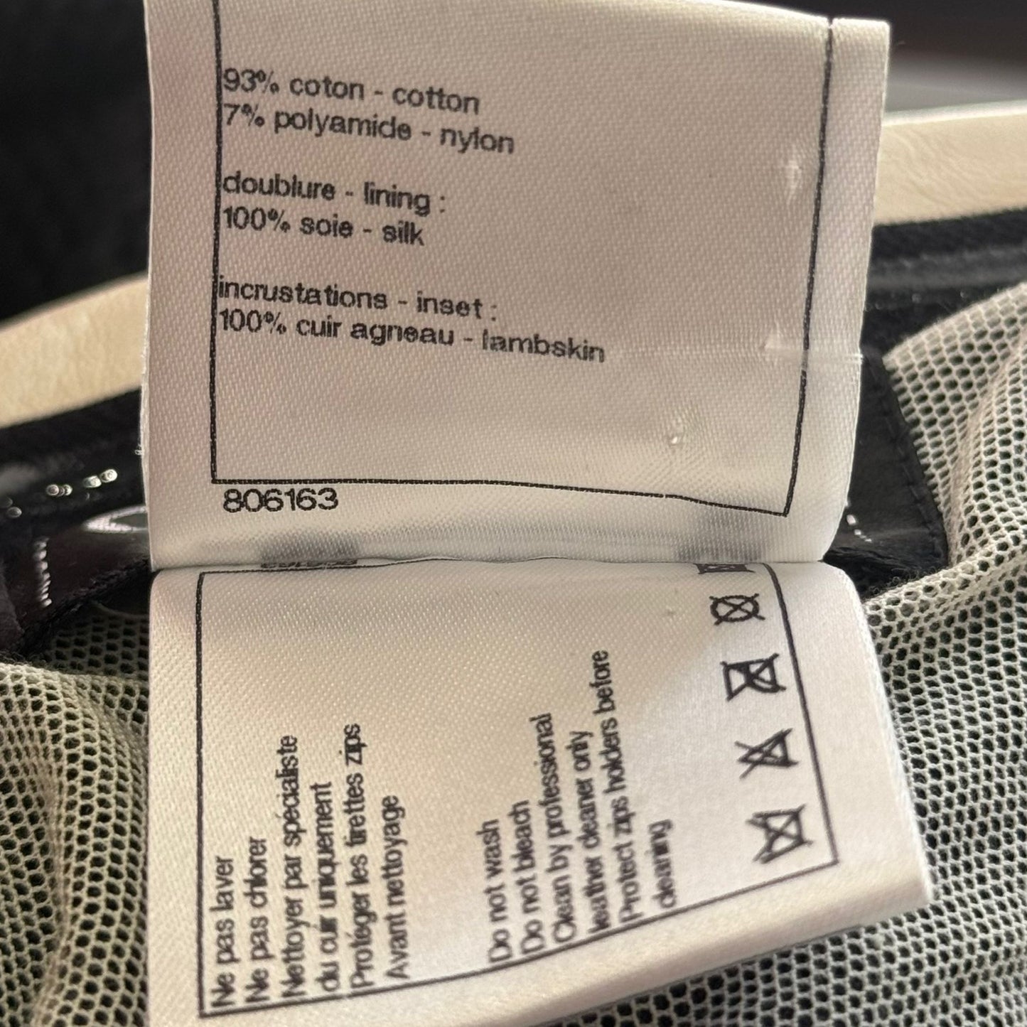 CHANEL - DRESS COCKTAIL BLACK WITH WHITE LEATHER TRIM SIZE 36 FR