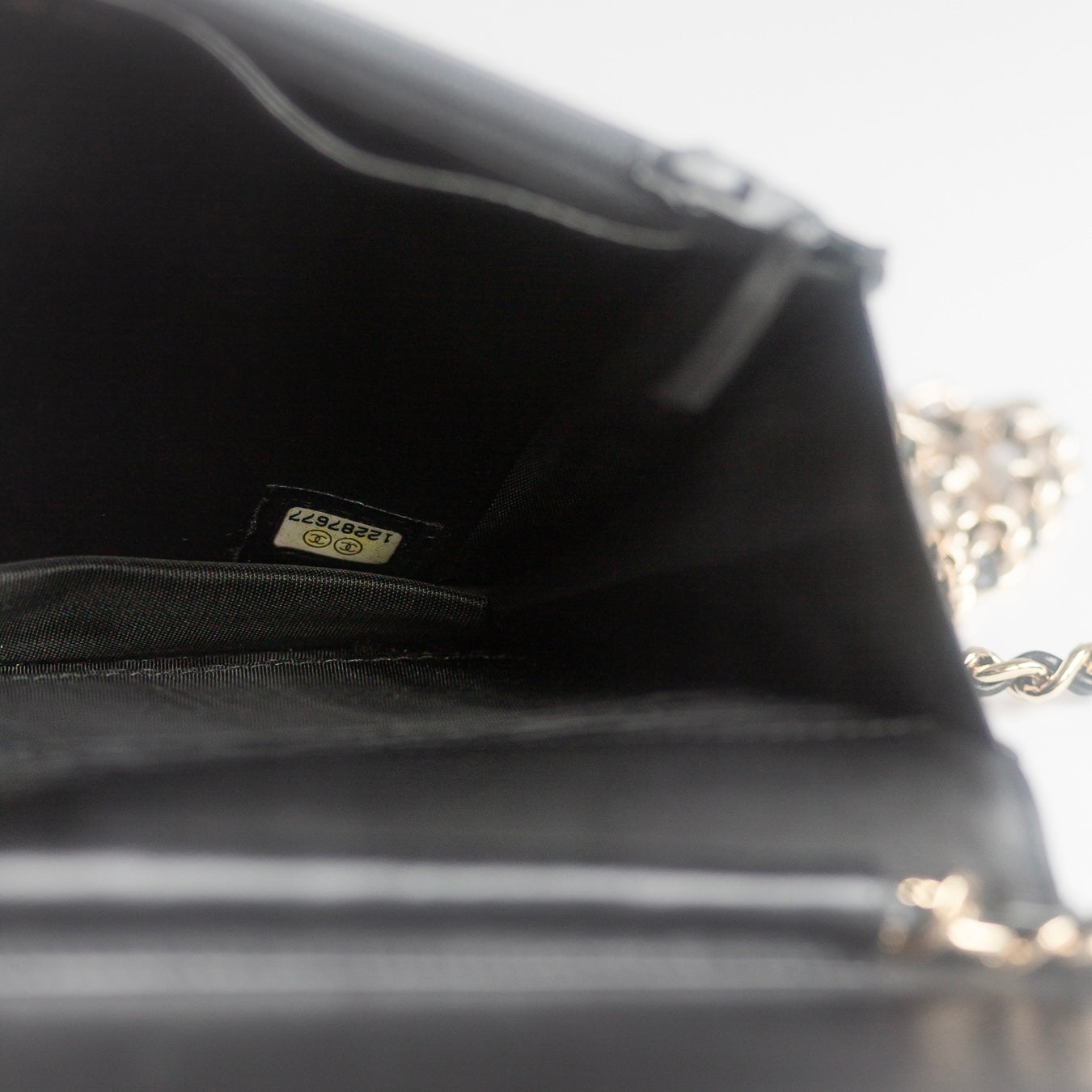 CHANEL - BAG WALLET ON CHAIN BLACK CAVIAR LEATHER
