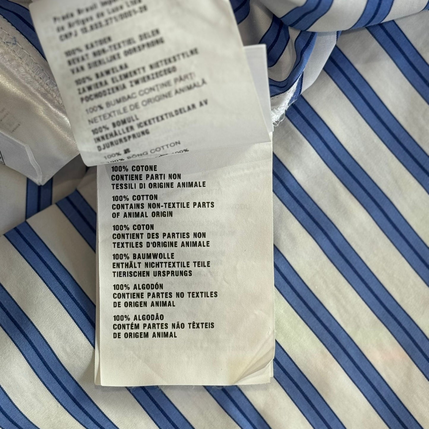 MIU MIU - SHIRT OVERSIZED STRIPES BLUE AND WHITE SIZE 38 IT
