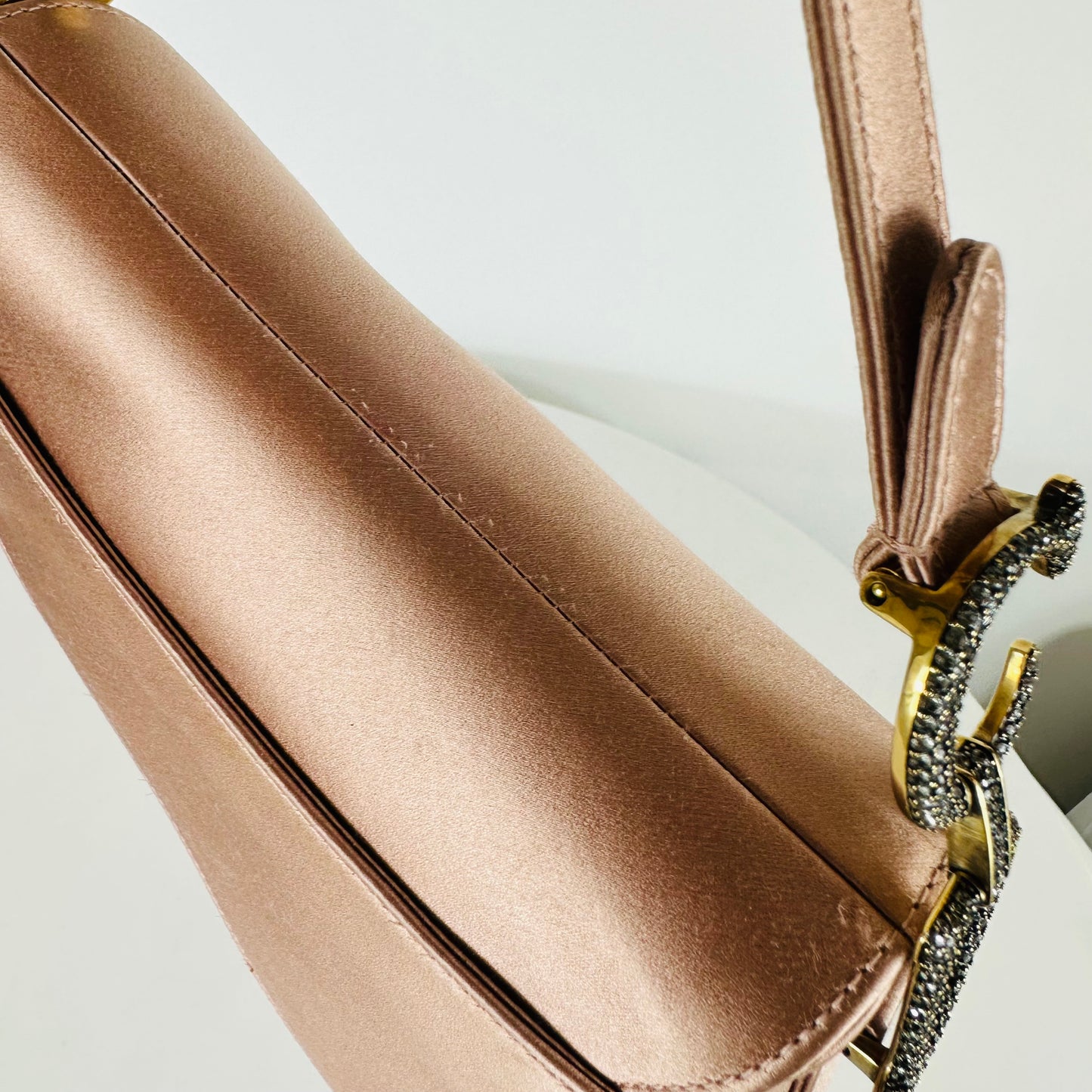 DIOR Saddle mini satin pink