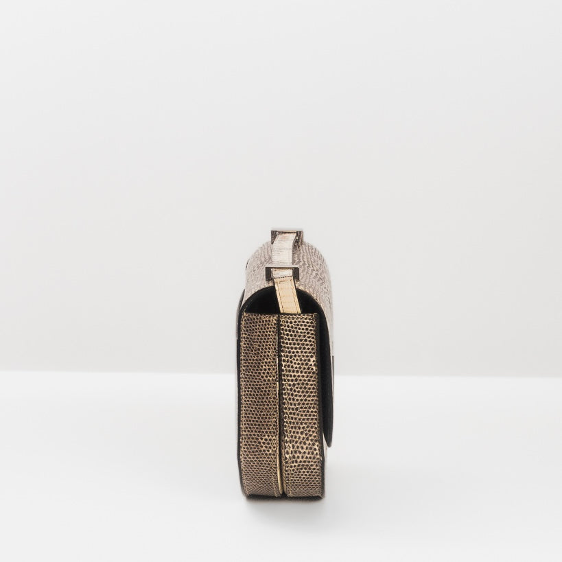 HERMÈS - BAG MOSAÏQUE 18 LIZARD SILVER HARDWARE