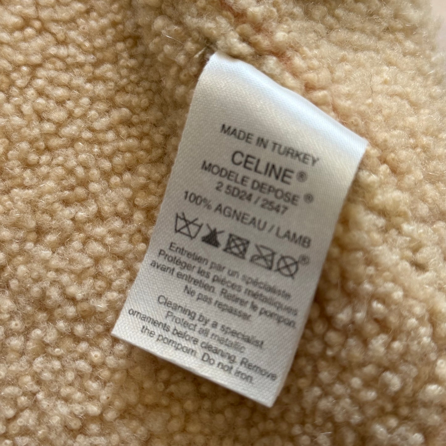 CÉLINE - *BRAND NEW* VEST ORANGE MOUTON LEATHER 38 FR