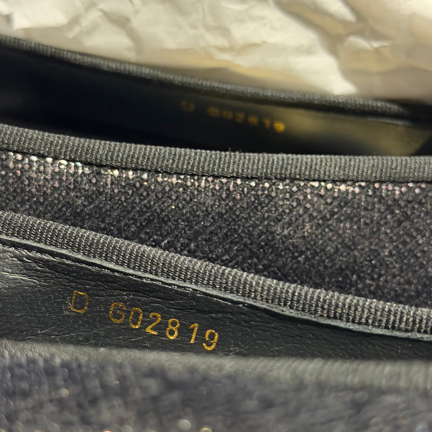 CHANEL - *BRAND NEW* BALLERINA VELVET BLACK AND PURPLE LUREX SIZE 35 EU