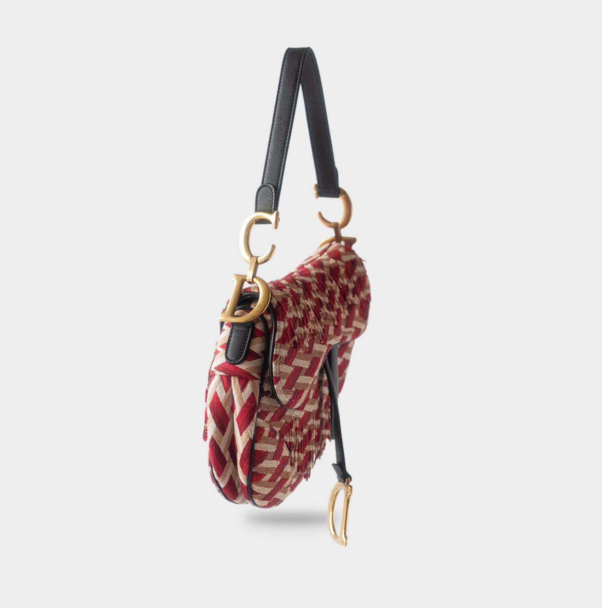 DIOR - SADDLE BAG EMBROIDERED WITH BEADS MULTICOLOR