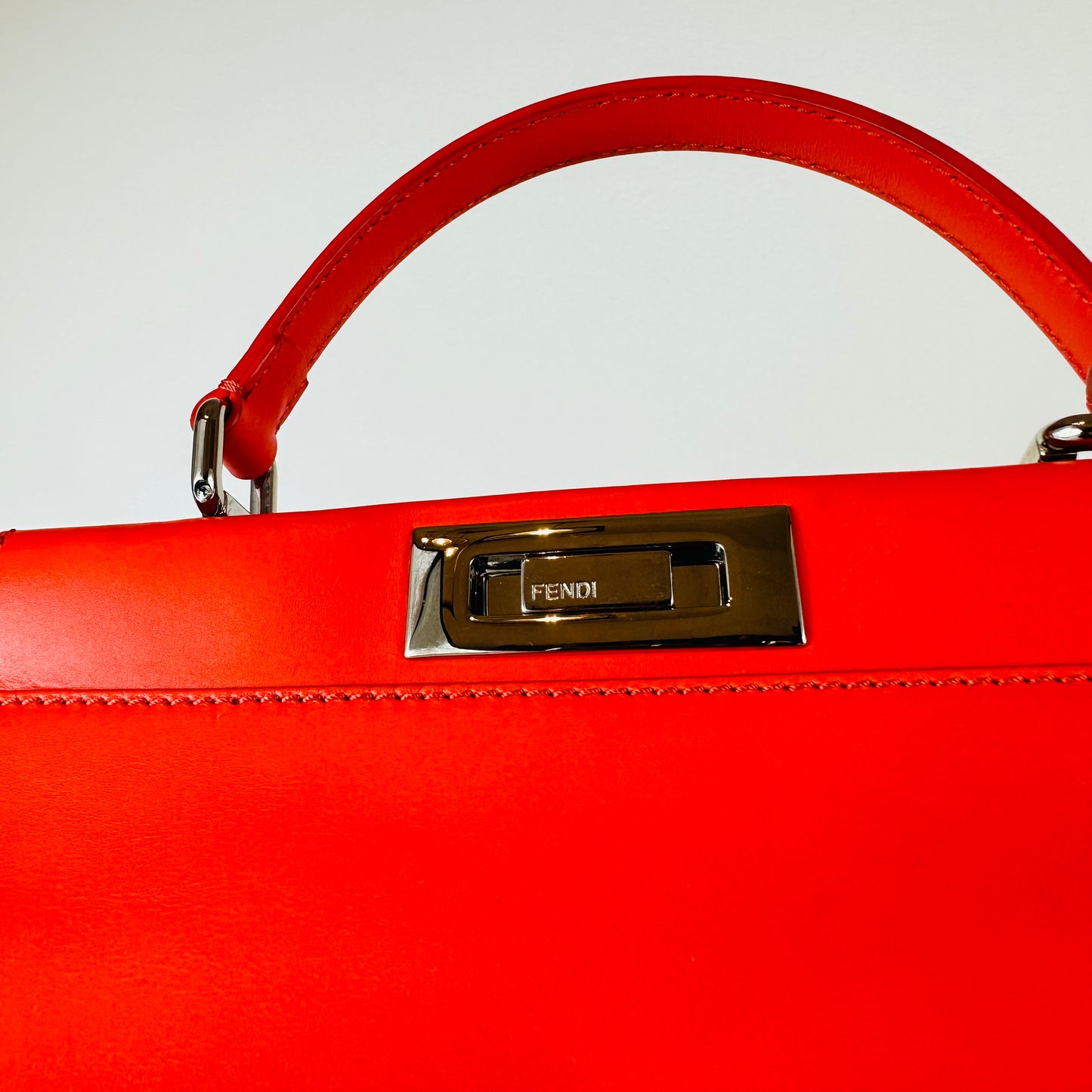 *LIMITED EDITION* FENDI - Peekaboo Bag red with strap blue python and crocodile details