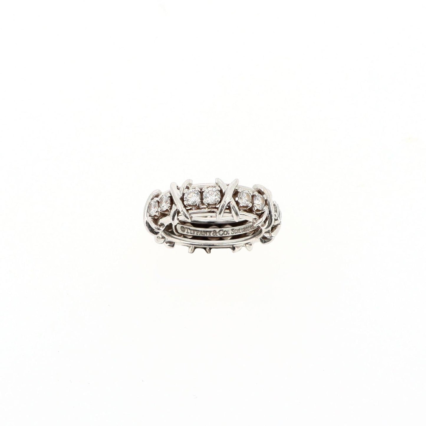 TIFFANY & CO - RING SIXTEEN STONES IN PLATINUM & DIAMONDS SIZE 50