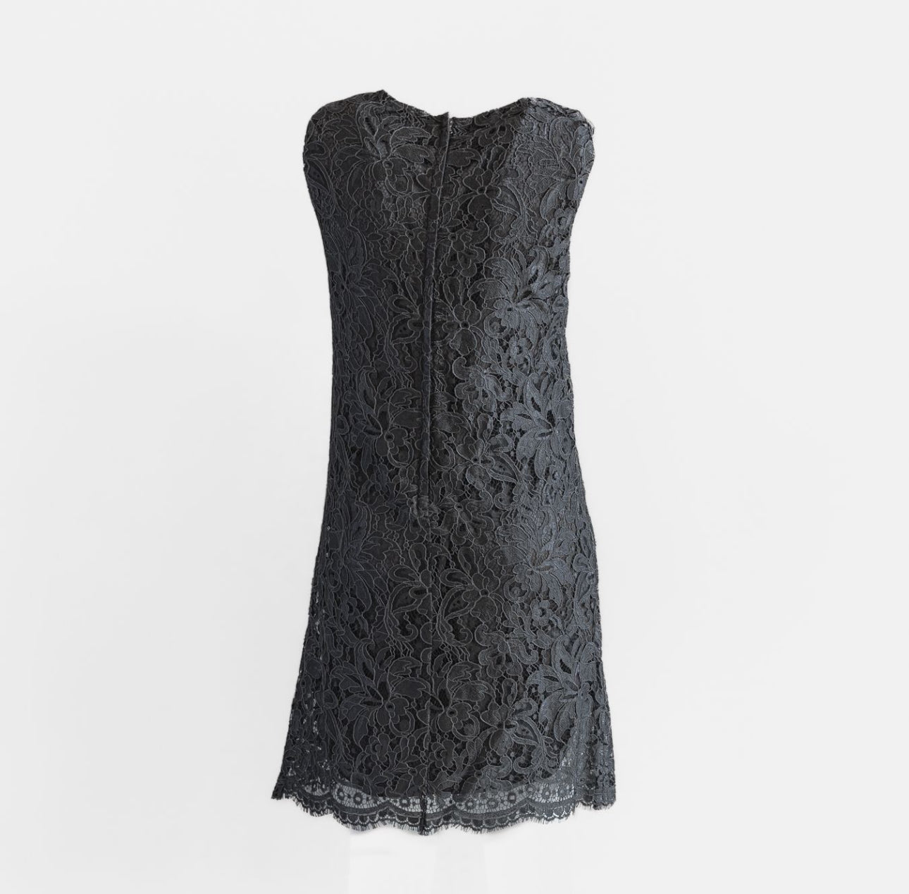 DOLCE & GABBANA - DRESS MIDI GREY LACE SIZE 40 IT