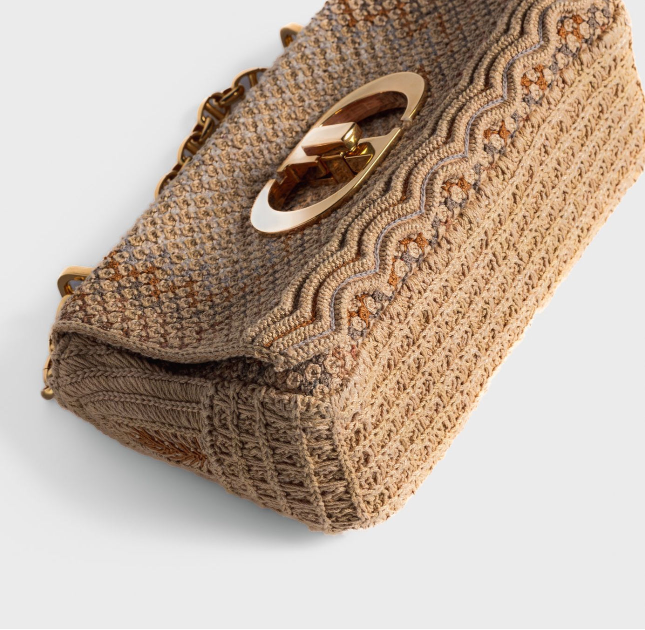 DIOR - BAG CARO IN BEIGE RAFFIA & SUEDE