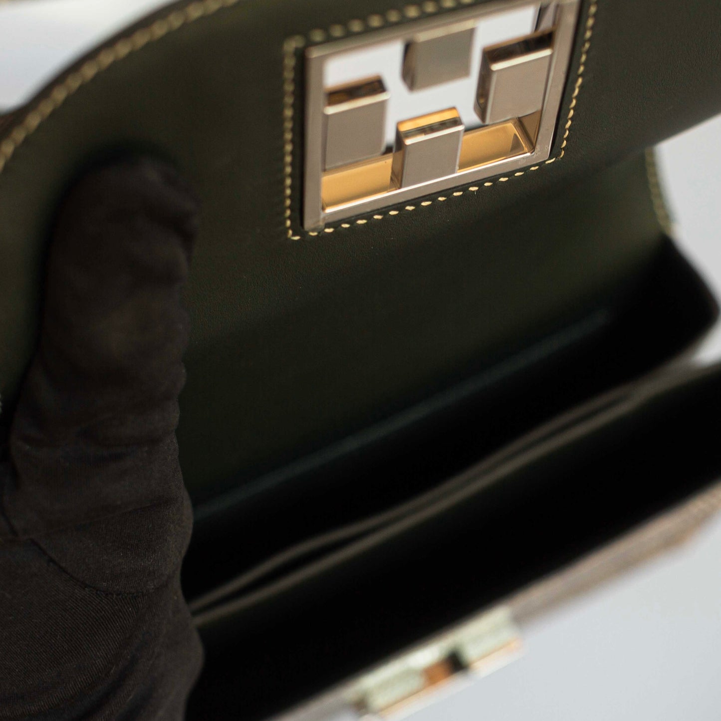 HERMÈS - BAG MOSAÏQUE 18 LIZARD SILVER HARDWARE
