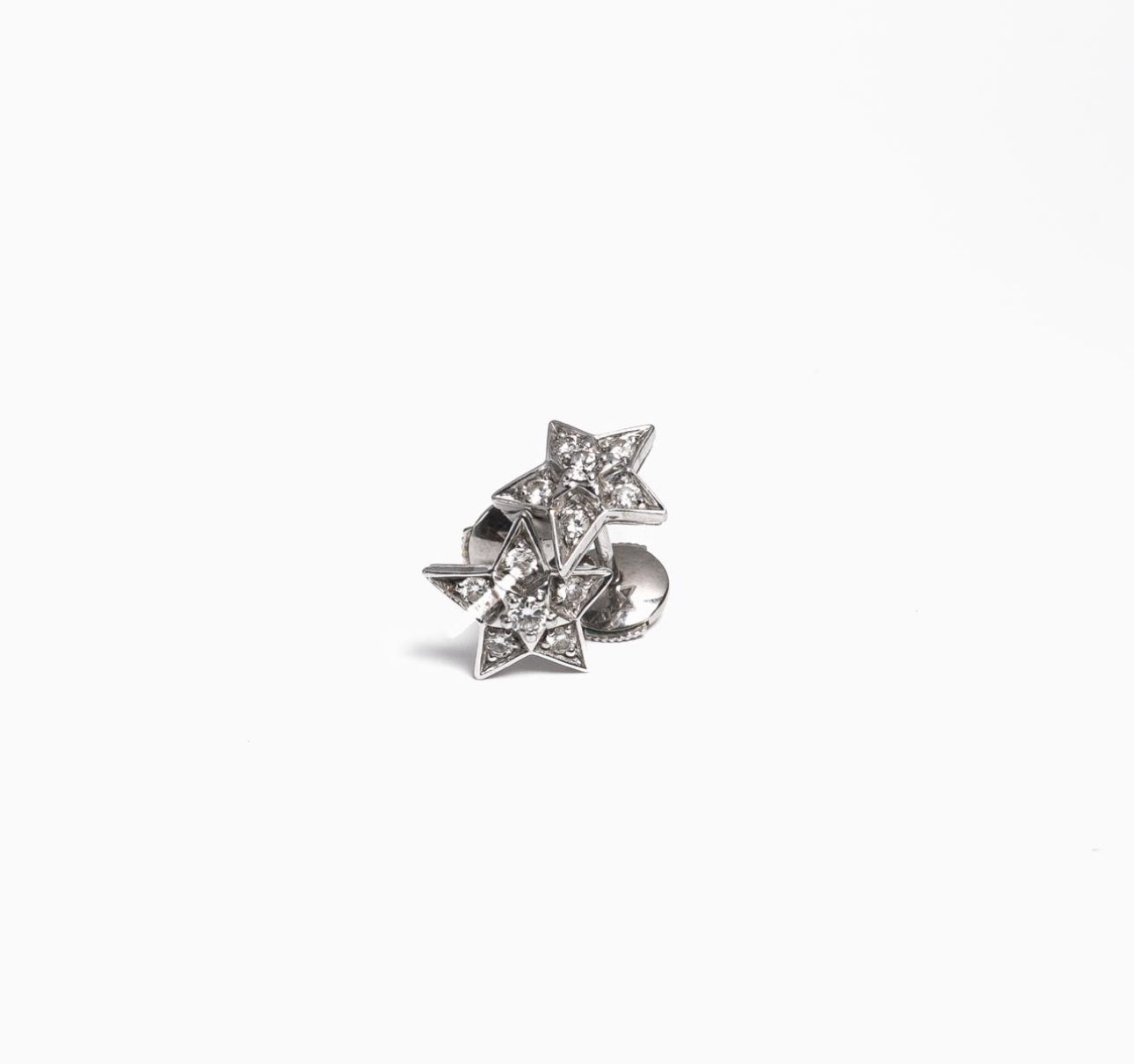 CHANEL - EARRINGS GÉODE SMALL WHITE GOLD AND DIAMONDS