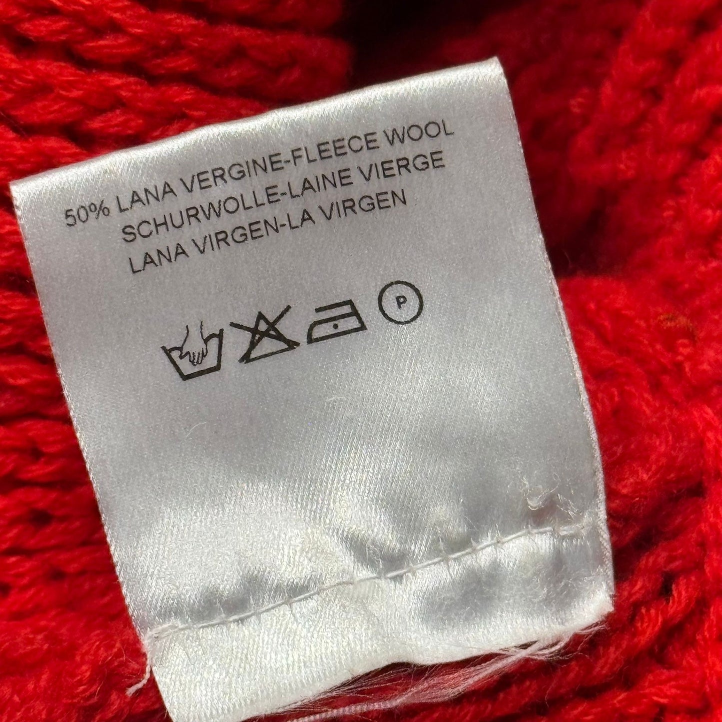 VALENTINO - CARDIGAN RED CROPPED CASHMERE BLEND SIZE M