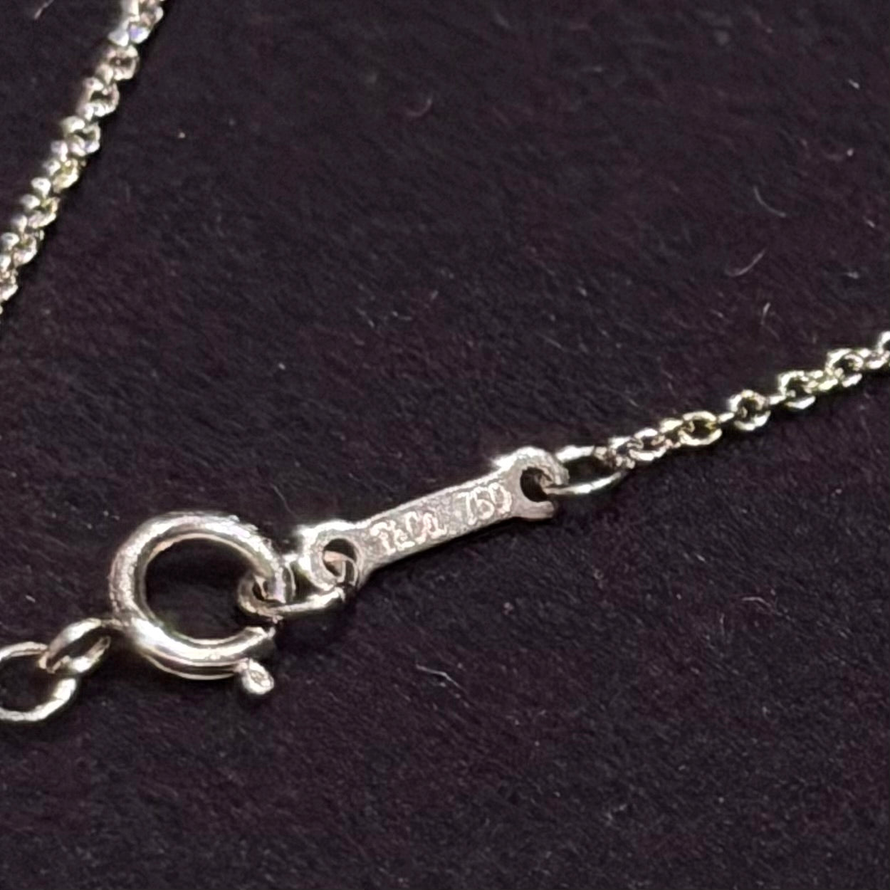 TIFFANY & CO - *NEVER USED* PENDANT NECKLACE PALOMA’S GRAFFITI “LOVE” DIAMOND 18K WHITE GOLD