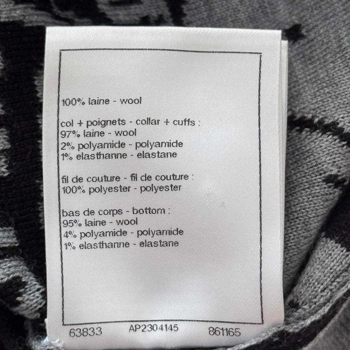 CHANEL – SWEATER PARIS–MANCHESTER IN WOOL MÉTIERS D’ART 2023/24 SIZE FR 34 / IT 38