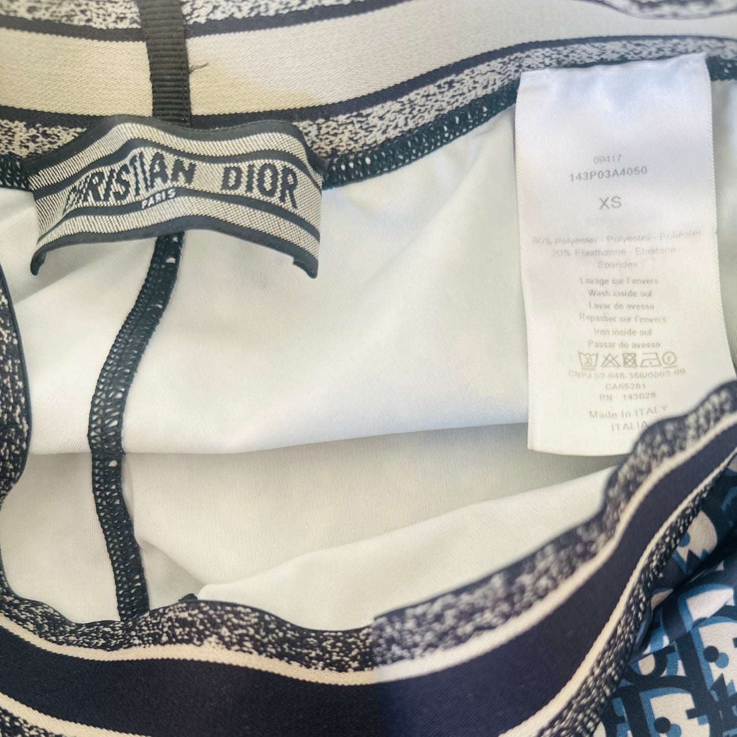 DIOR - LEGGINGS BLUE OBLIQUE PRINT SIZE XS