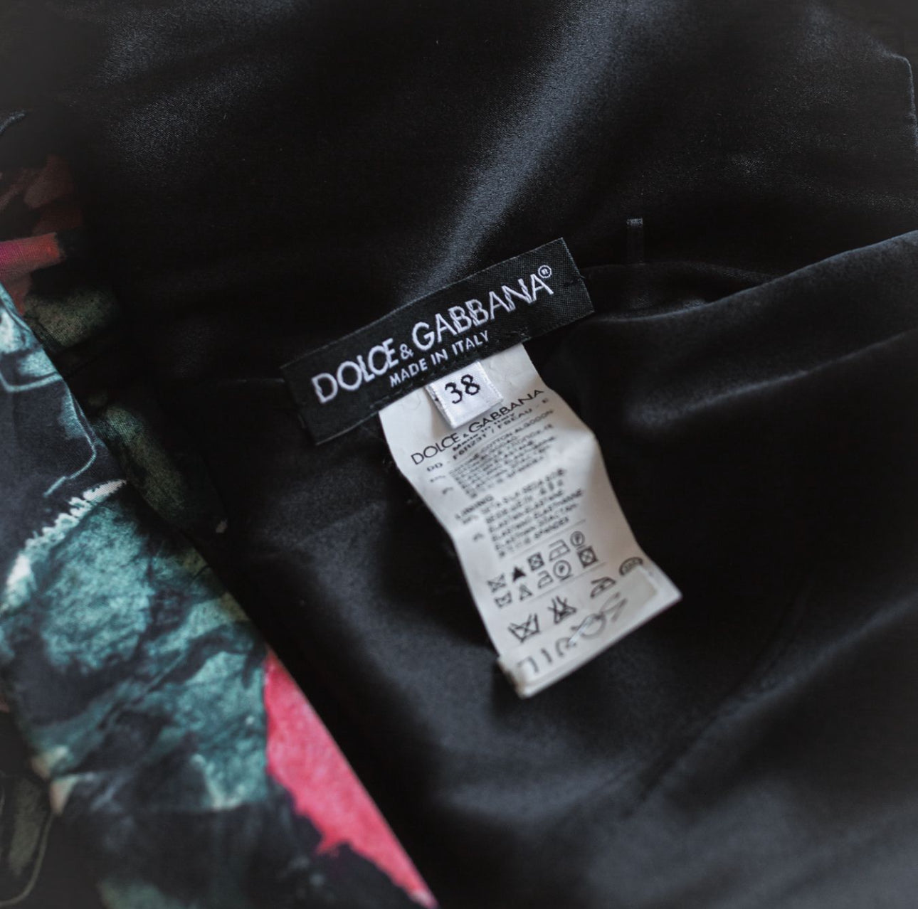 DOLCE & GABBANA - DRESS MIDI FLORAL PRINT SIZE 38 IT