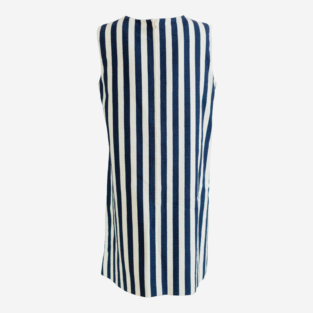 DOLCE & GABBANA - DRESS STRIPED IN BLUE & WHITE SLEEVELESS SIZE M