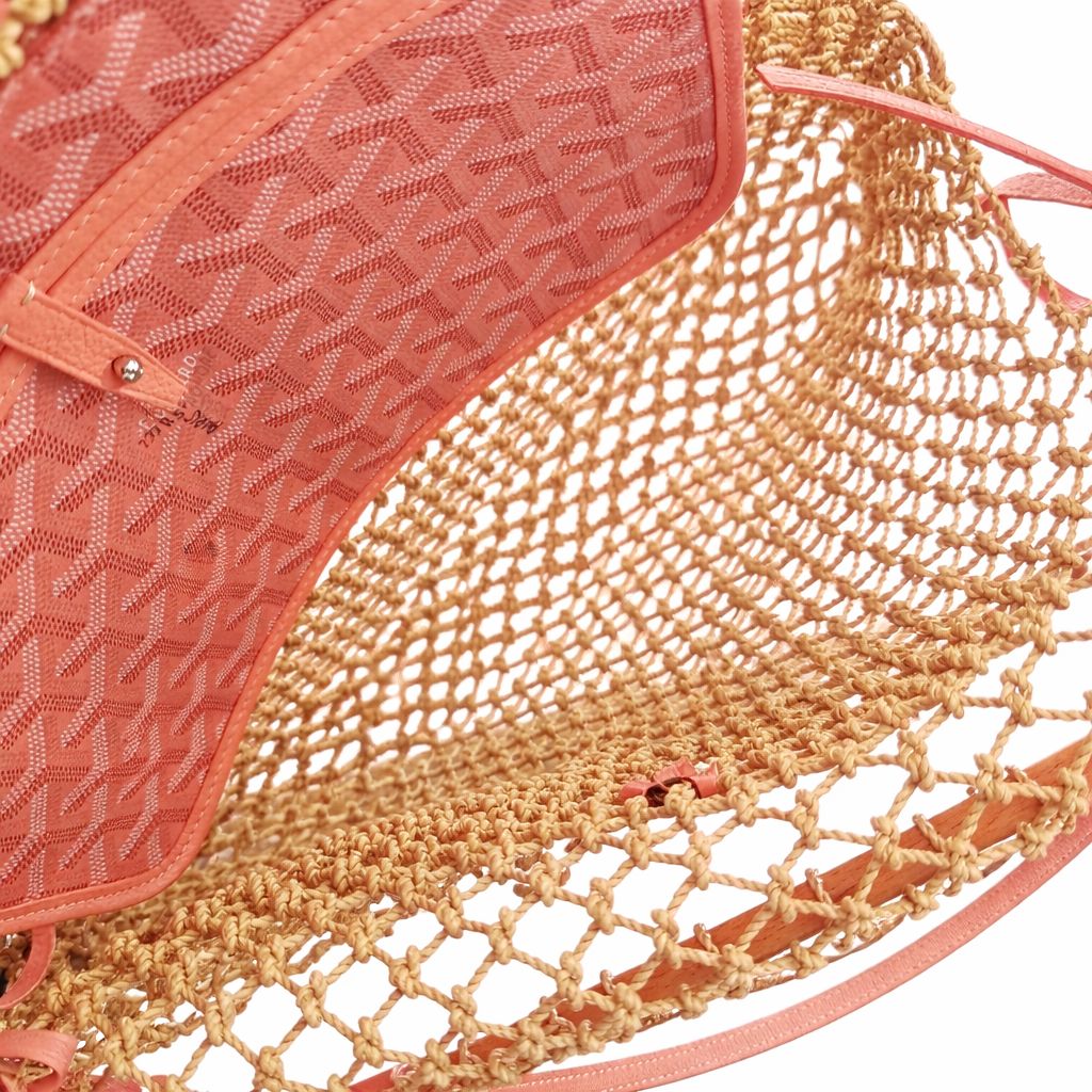GOYARD - *LIMITED EDITION NEVER USED* TOTE BAG ALIGRE NET CORAL LEATHER