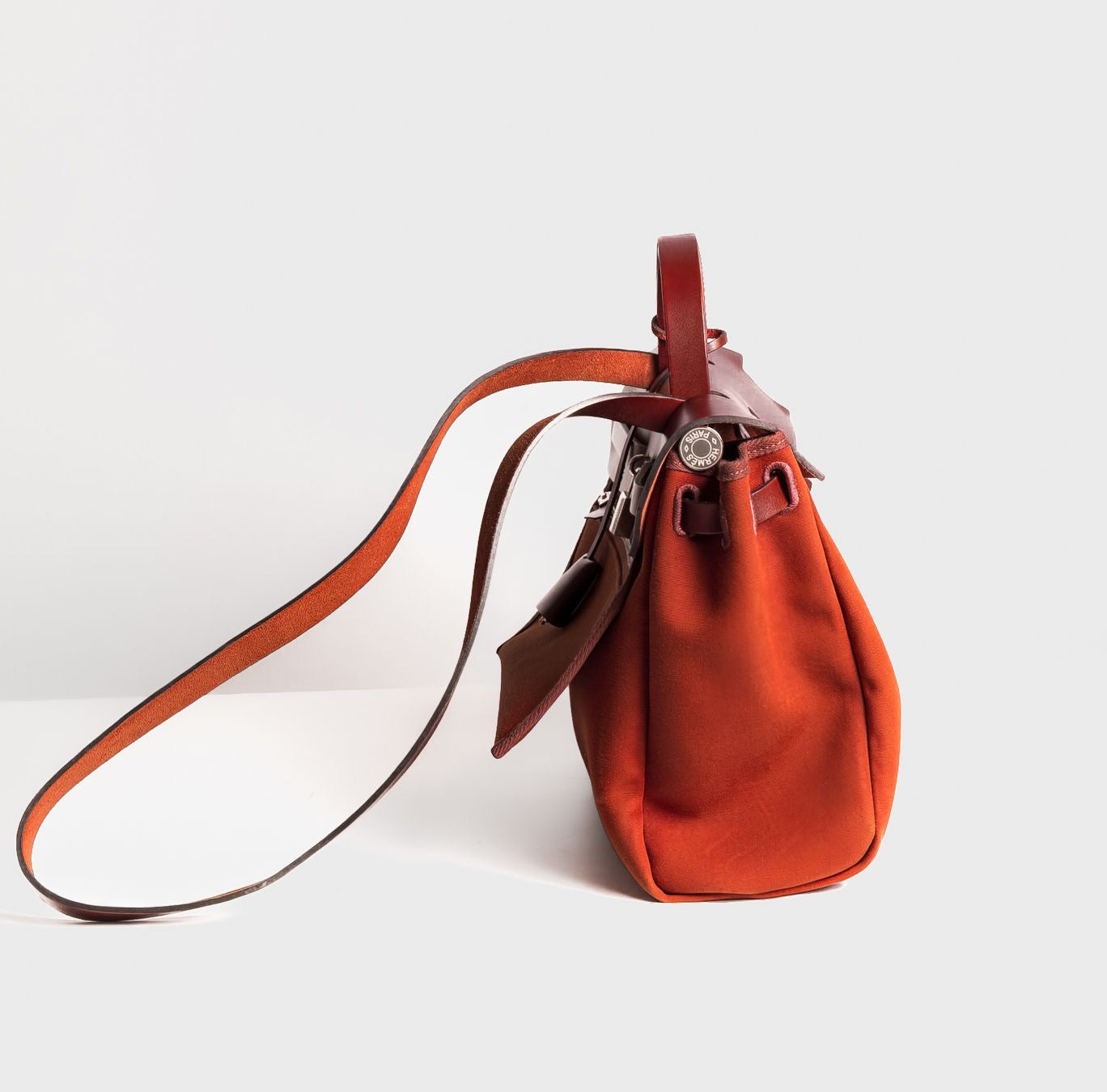 HERMÈS - HERBAG RED SILVER HARDWARE