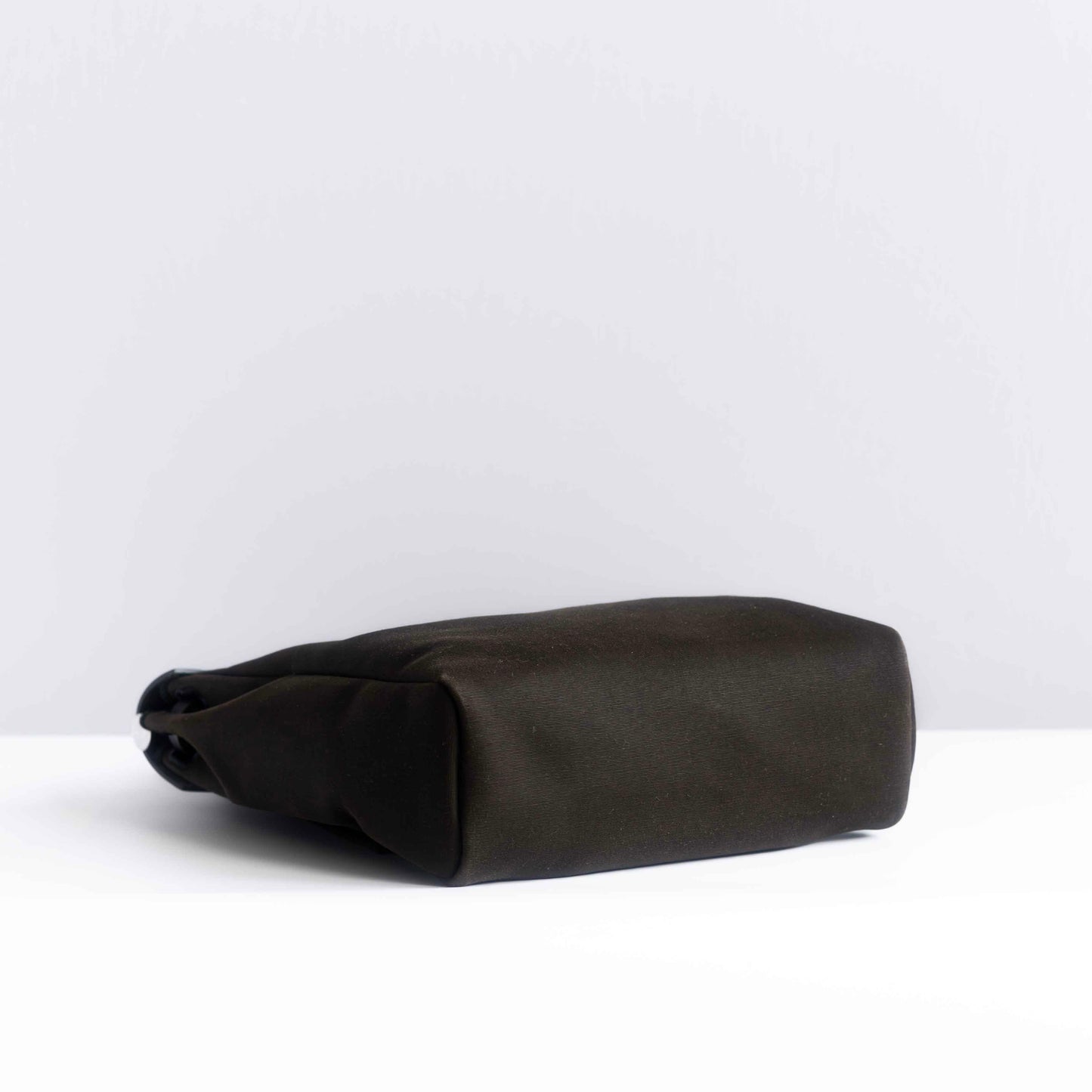 HERMÈS - BACKPACK HERBAG BROWN CANVAS AND BLACK LEATHER SILVER HARDWARE