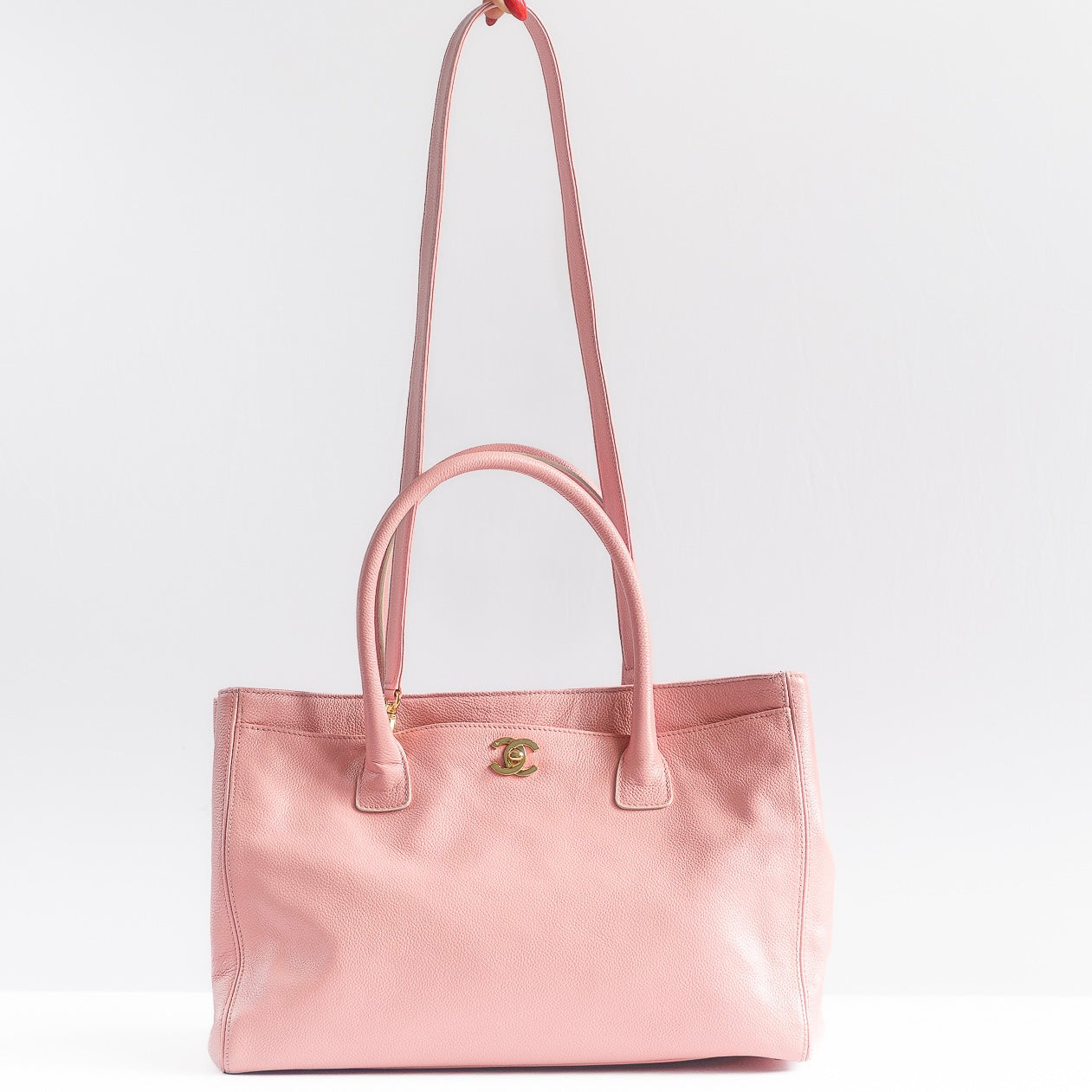 CHANEL - TOTE BAG PINK LEATHER WITH STRAP