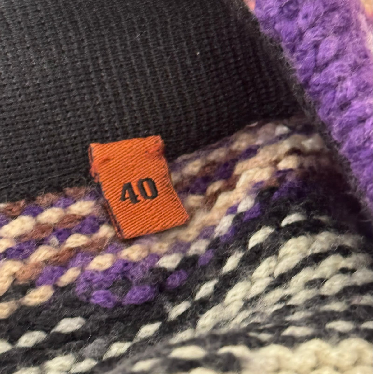 MISSONI – SKIRT MULTICOLOR ABSTRACT PATTERN WOOL KNIT MINI SIZE 40 IT