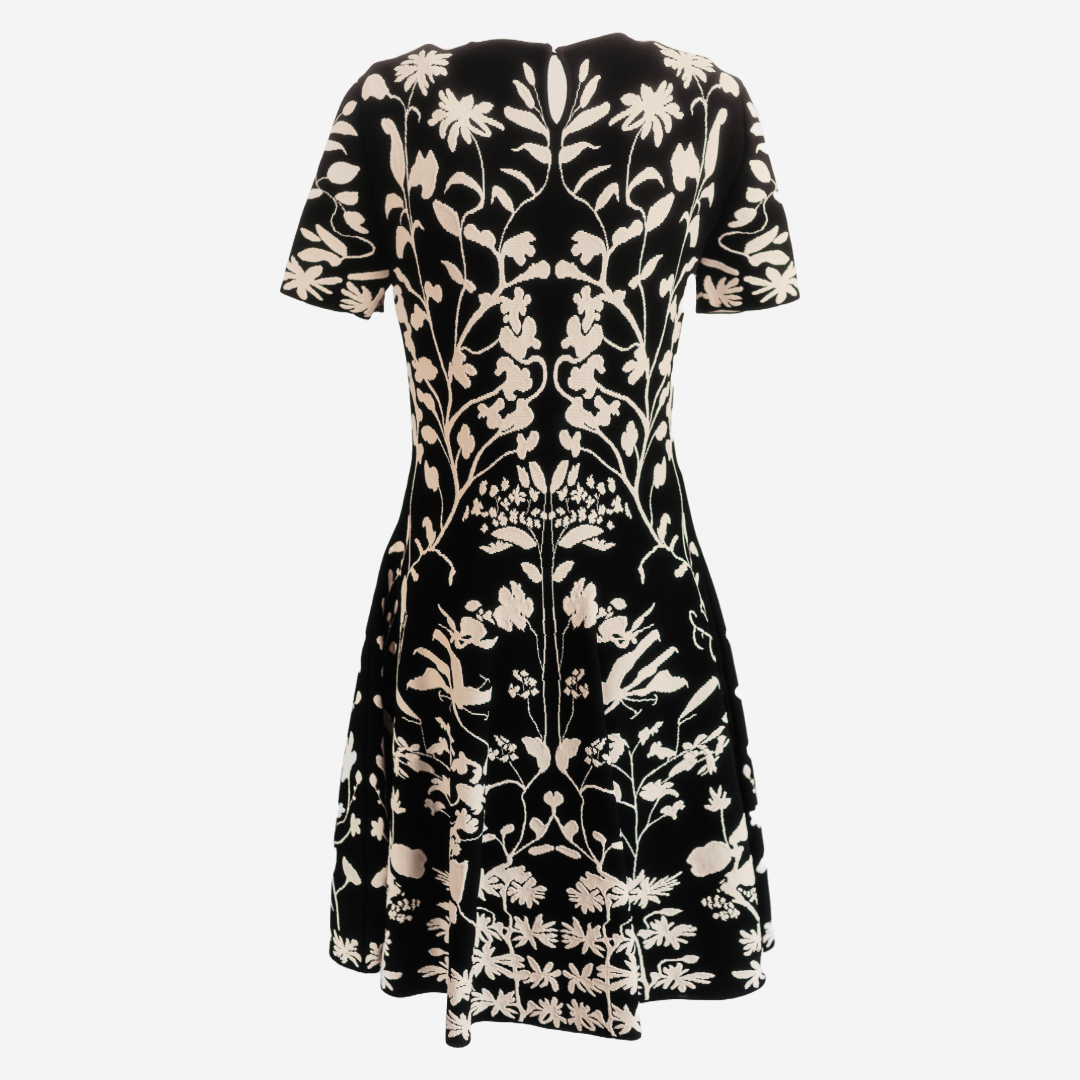 ALEXANDER MCQUEEN - DRESS JACQUARD KNIT DRESS SIZE L
