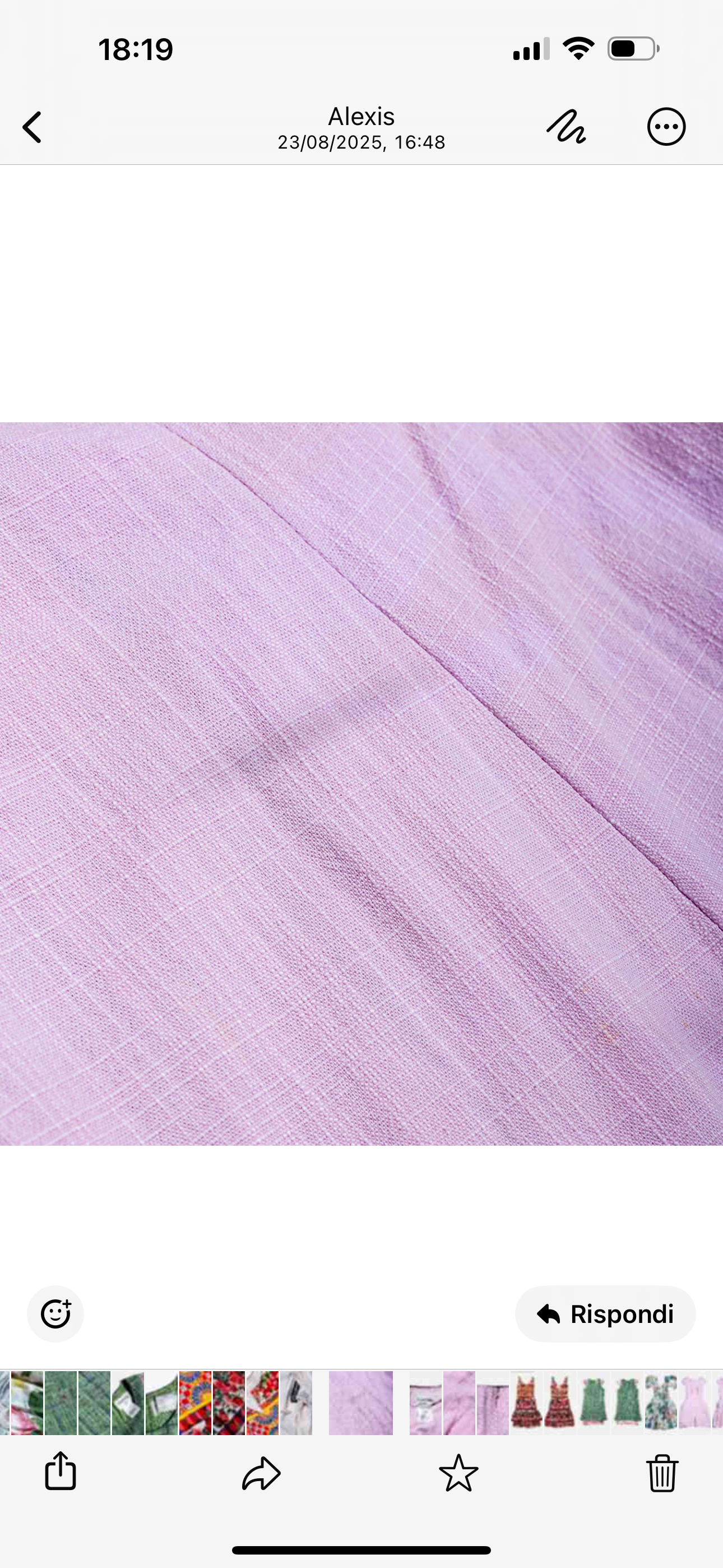 CHANEL - DRESS MIDI PINK COTTON SIZE 40 FR