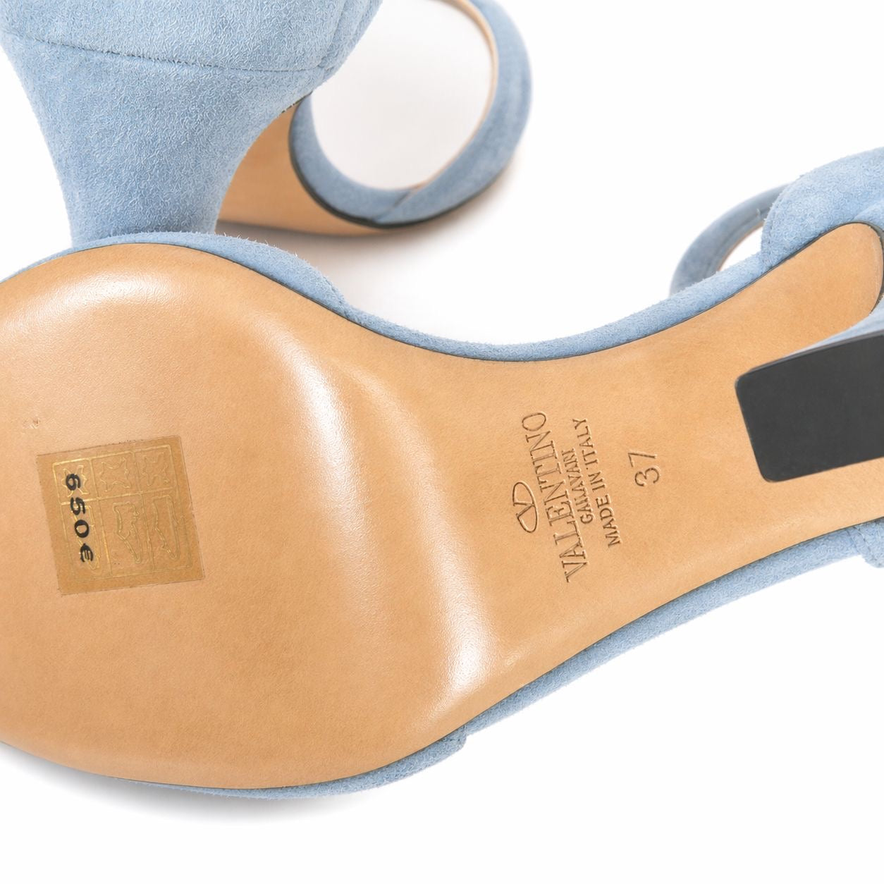 VALENTINO - *BRAND NEW* SANDALS HIGH LIGHT BLUE SUÈDE SIZE 37 EU