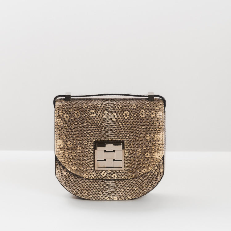 HERMÈS - BAG MOSAÏQUE 18 LIZARD SILVER HARDWARE