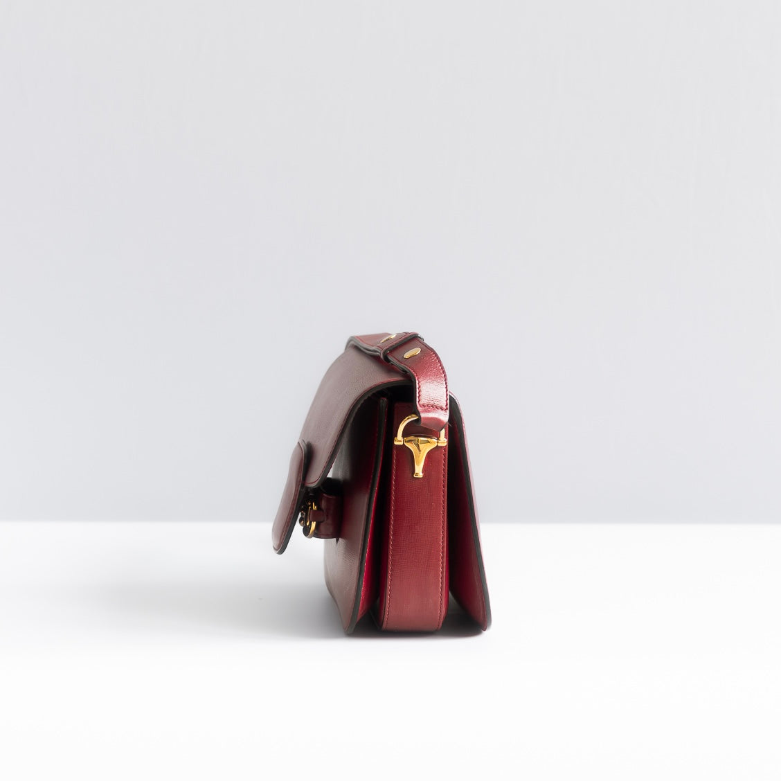 GUCCI - BAG HORSEBIT 1955 MEDIUM ROSSO ANCORA IN LEATHER