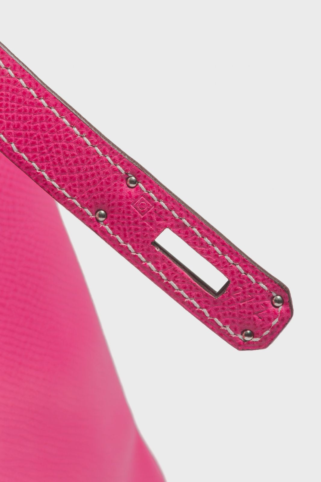 HERMÈS - *RARE* KELLY 35 EPSOM LEATHER ROSE TYRIEN SILVER HARDWARE