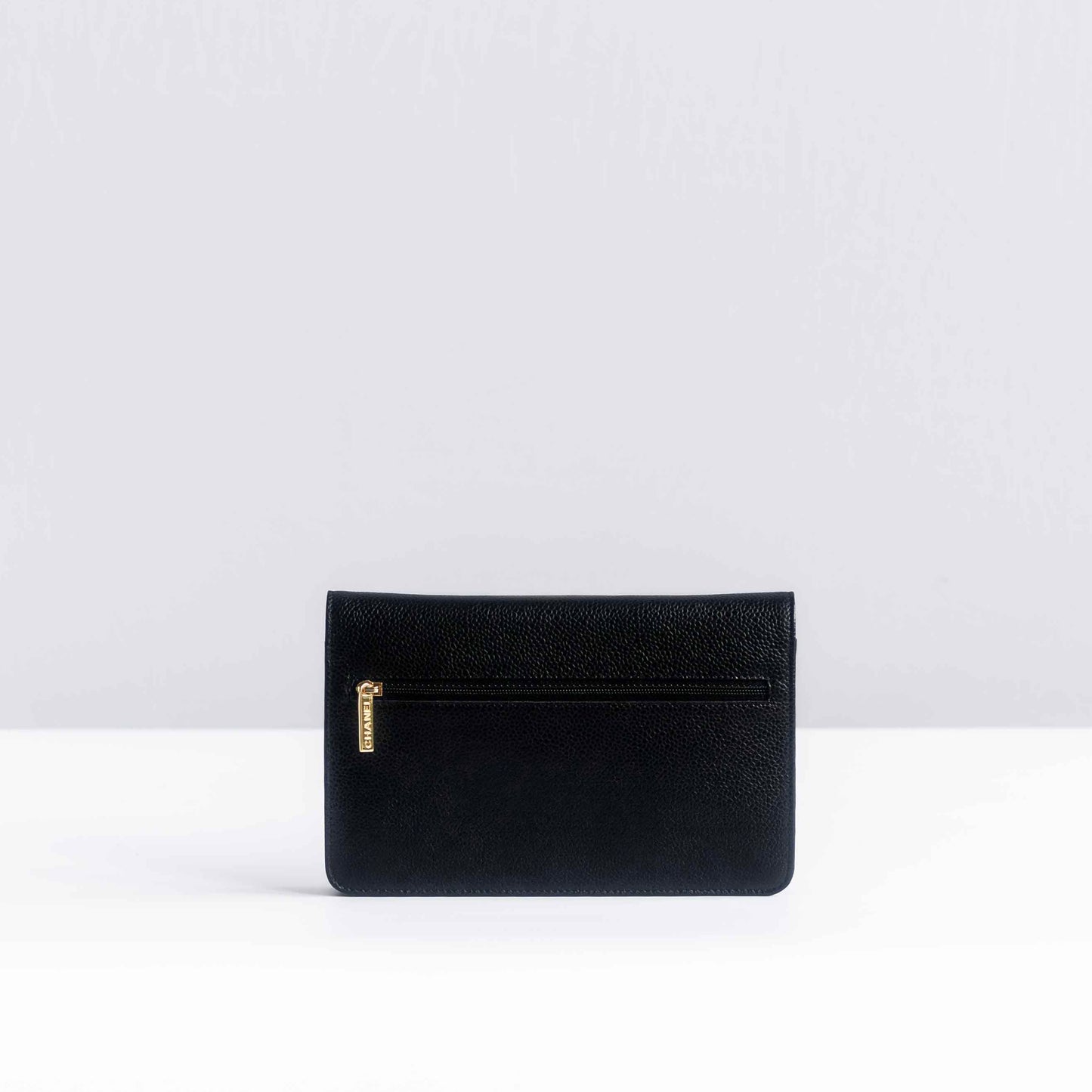 CHANEL - WALLET ON CHAIN BLACK CAVIAR LEATHER