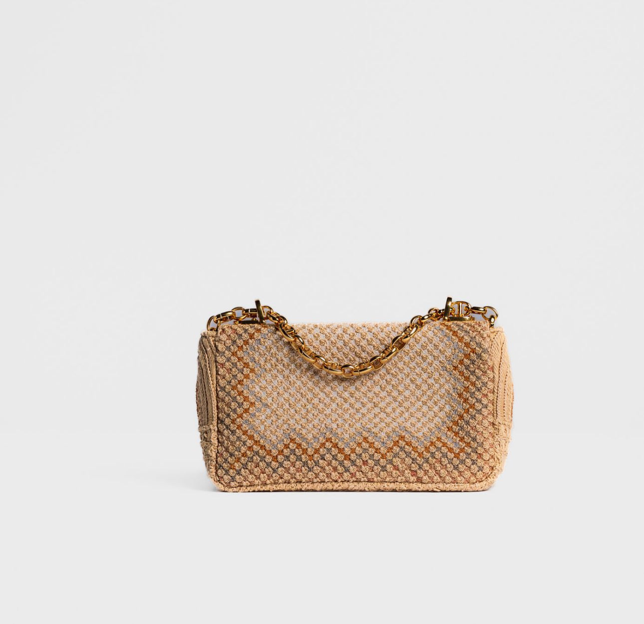 DIOR - BAG CARO IN BEIGE RAFFIA & SUEDE